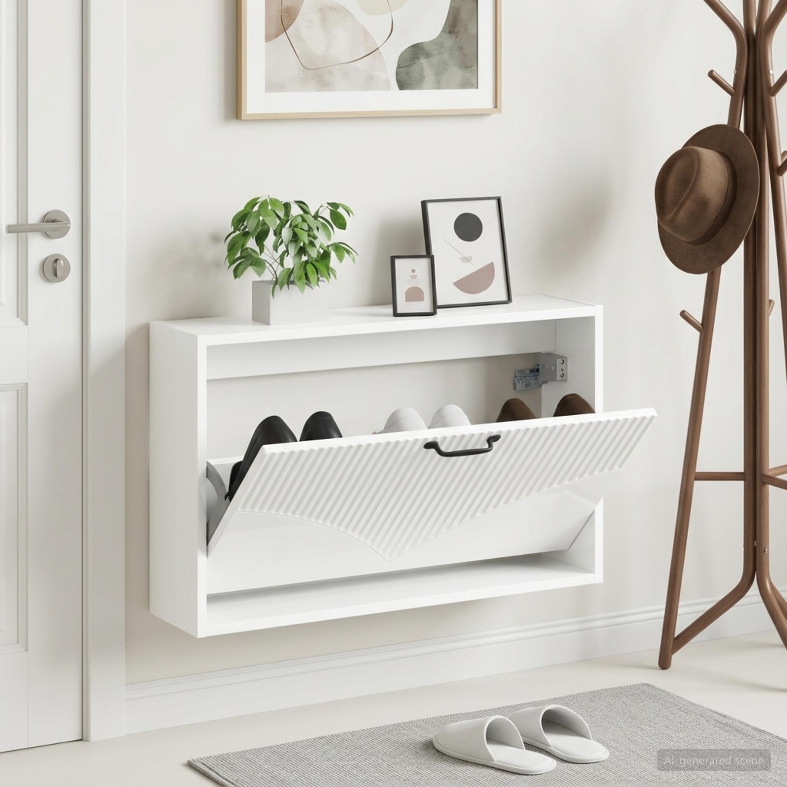 Mobiletto per Scarpe da Muro HOORN 71 x 17 x 43 cm