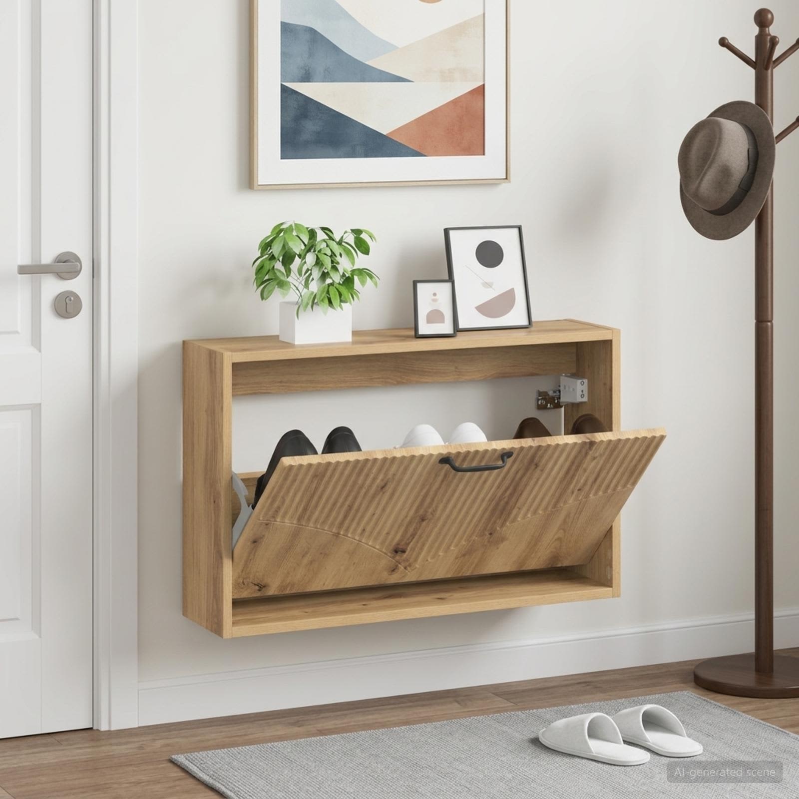 Mobiletto per Scarpe da Muro HOORN 71 x 17 x 43 cm