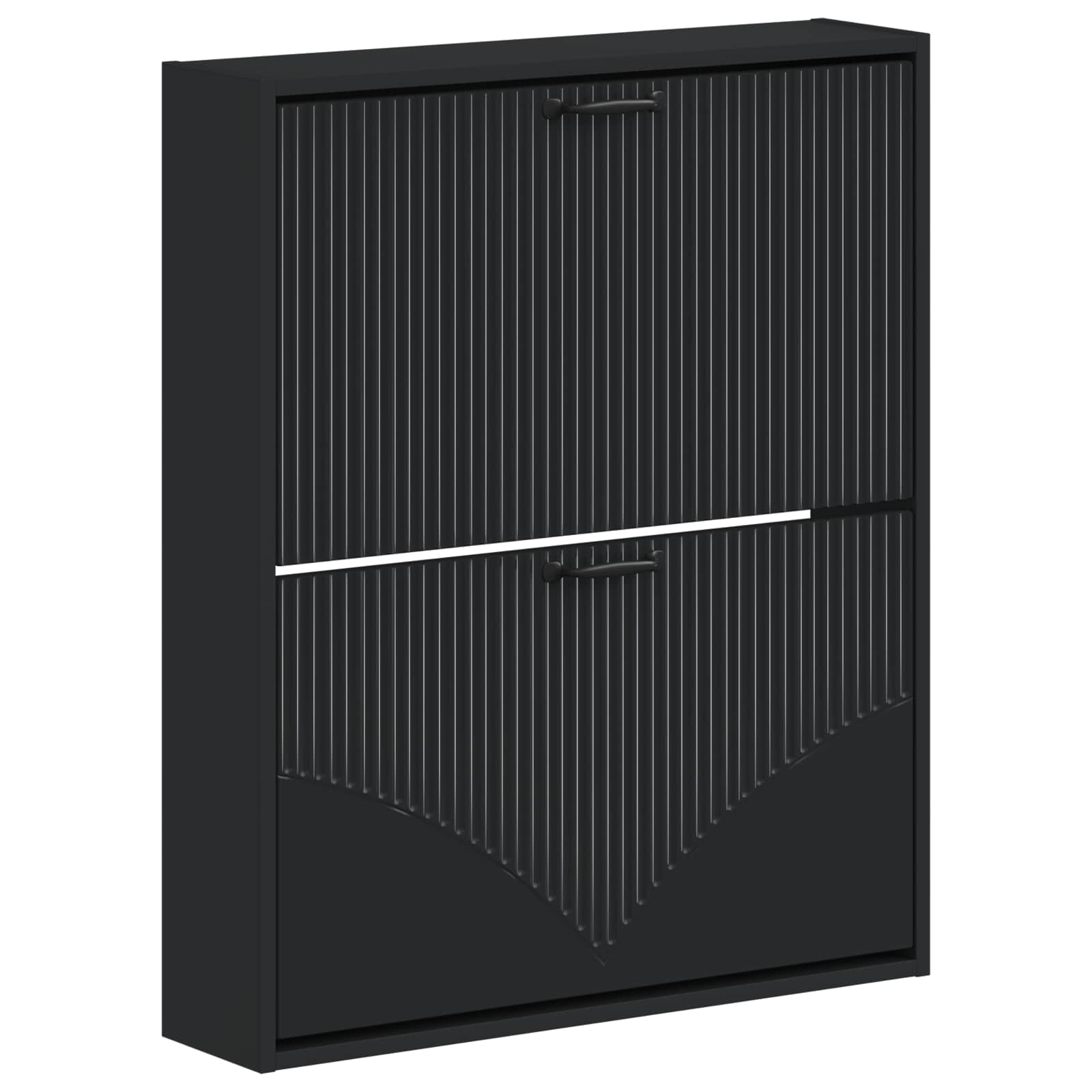 Mobiletto per Scarpe da Muro HOORN 71 x 17 x 86 cm Nero