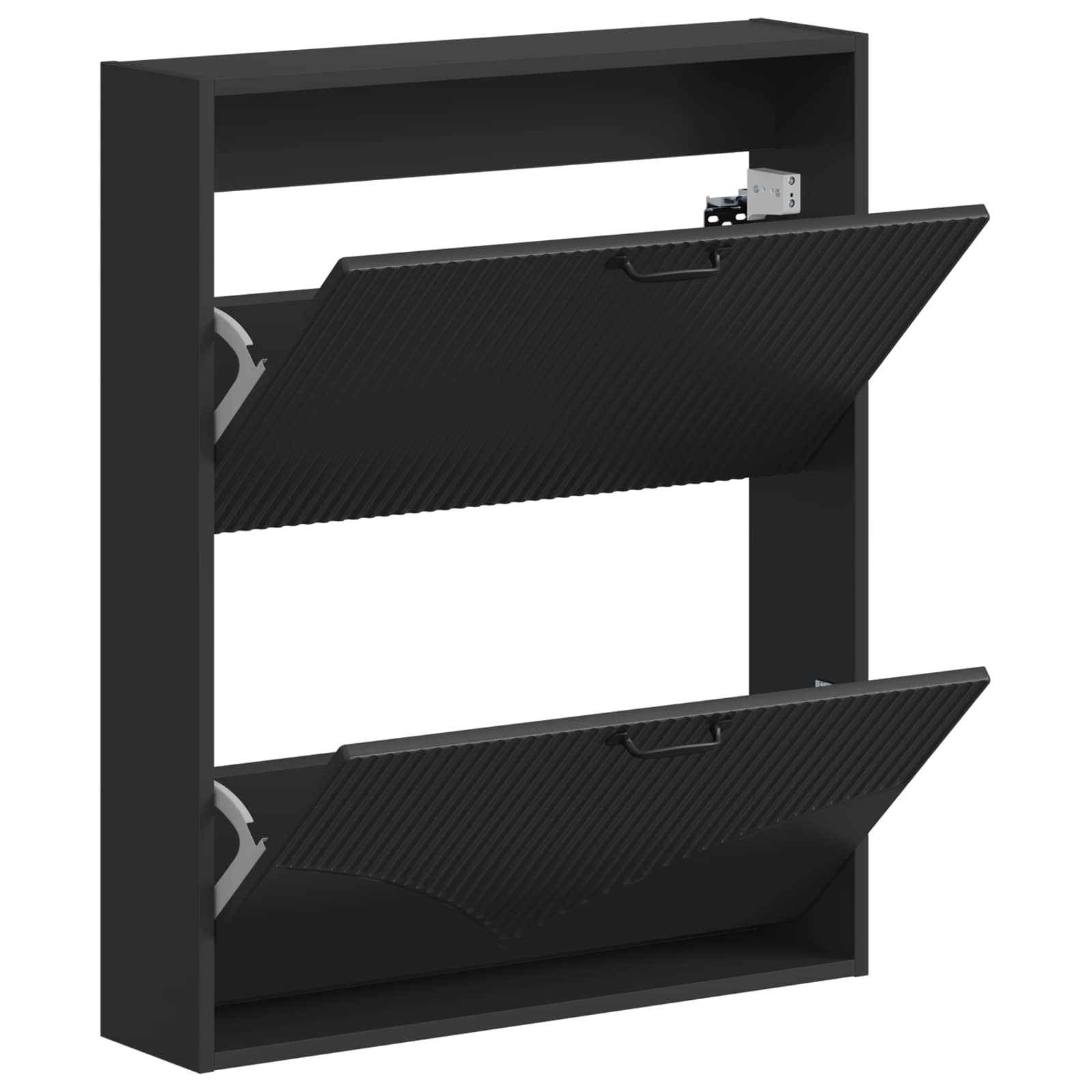 Mobiletto per Scarpe da Muro HOORN 71 x 17 x 86 cm Nero