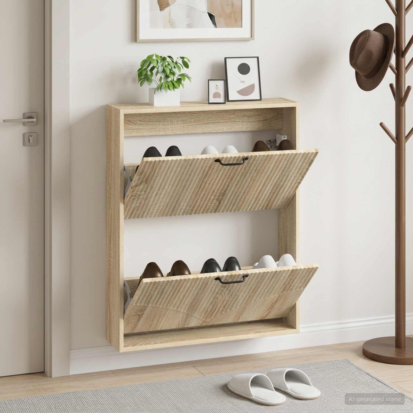 Mobiletto per Scarpe da Muro HOORN 71 x 17 x 86 cm