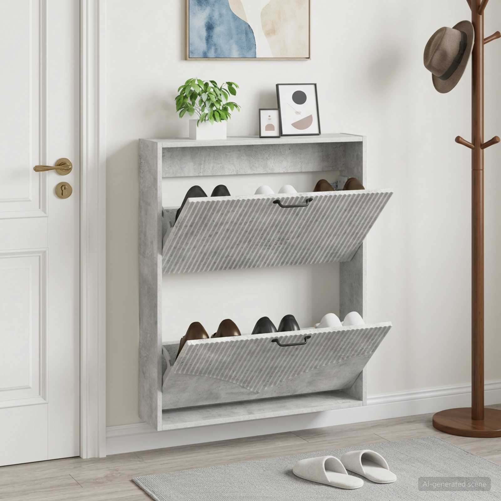 Mobiletto per Scarpe da Muro HOORN 71 x 17 x 86 cm