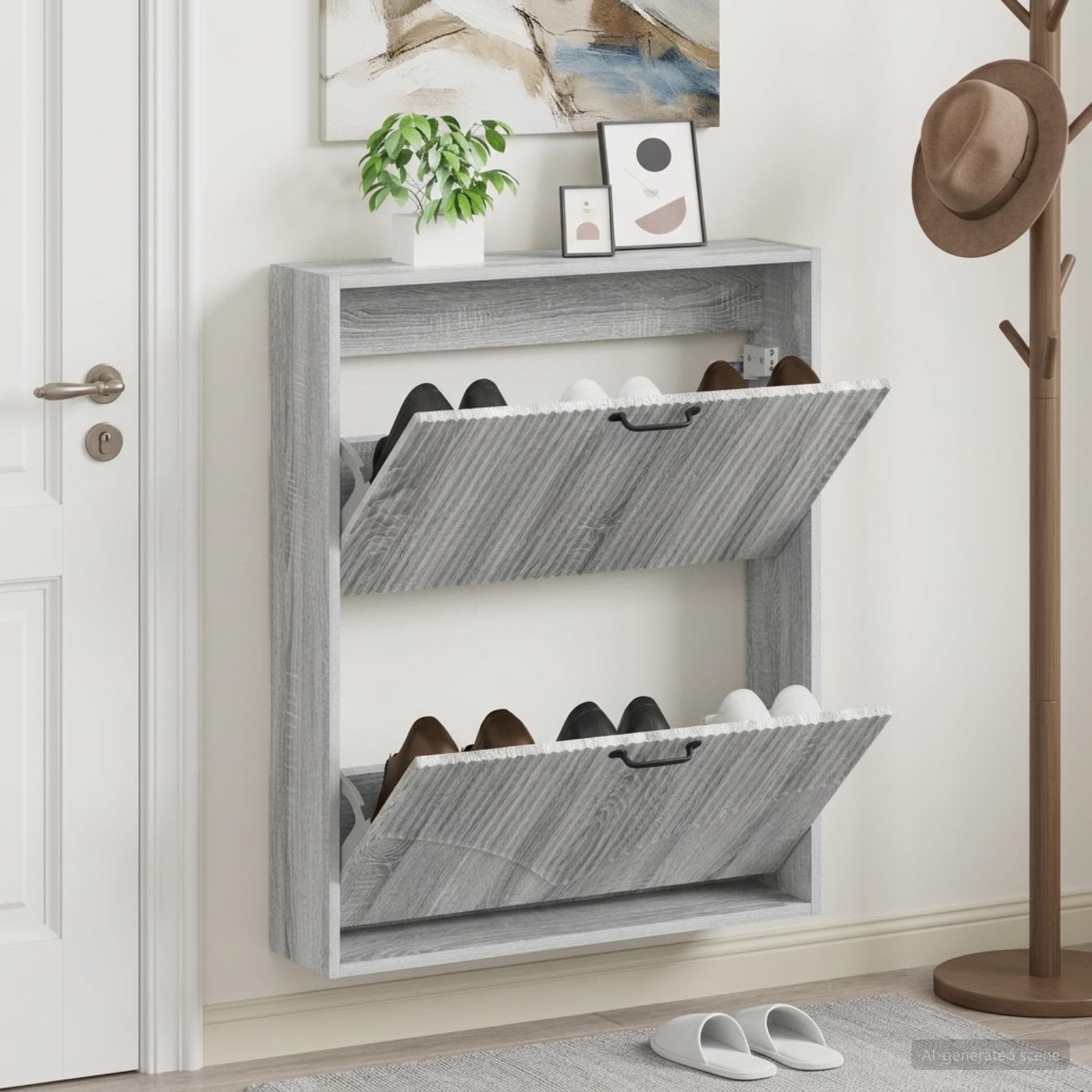 Mobiletto per Scarpe da Muro HOORN 71 x 17 x 86 cm