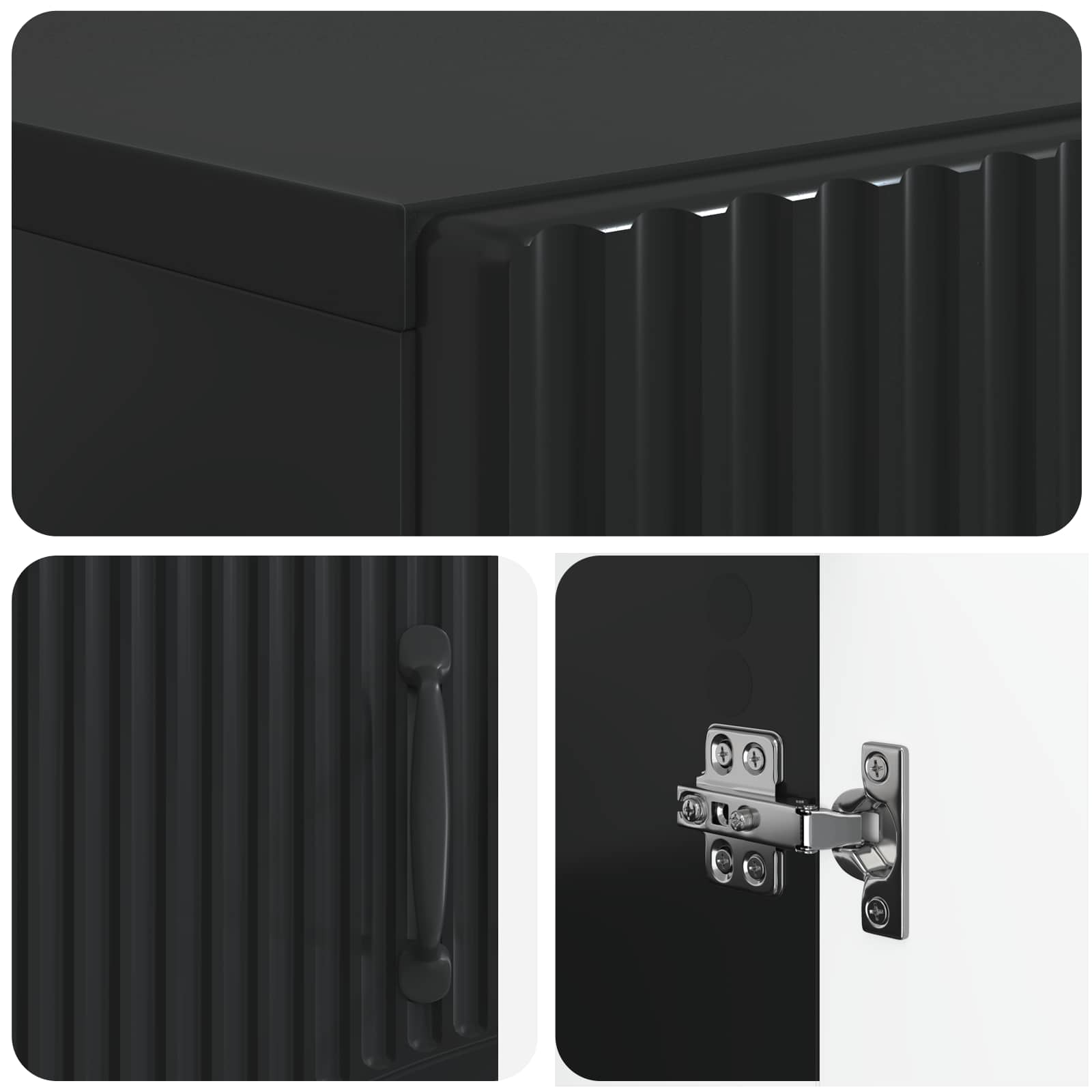 Mobile per scarpe HOORN 59,5 x 39,5 x 87 cm Nero