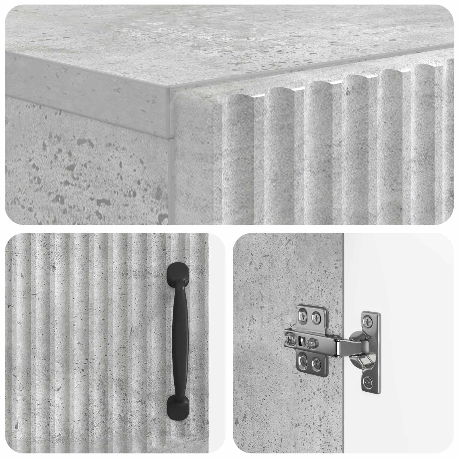 Mobile per scarpe HOORN 59,5 x 39,5 x 87 cm Grigio Cemento