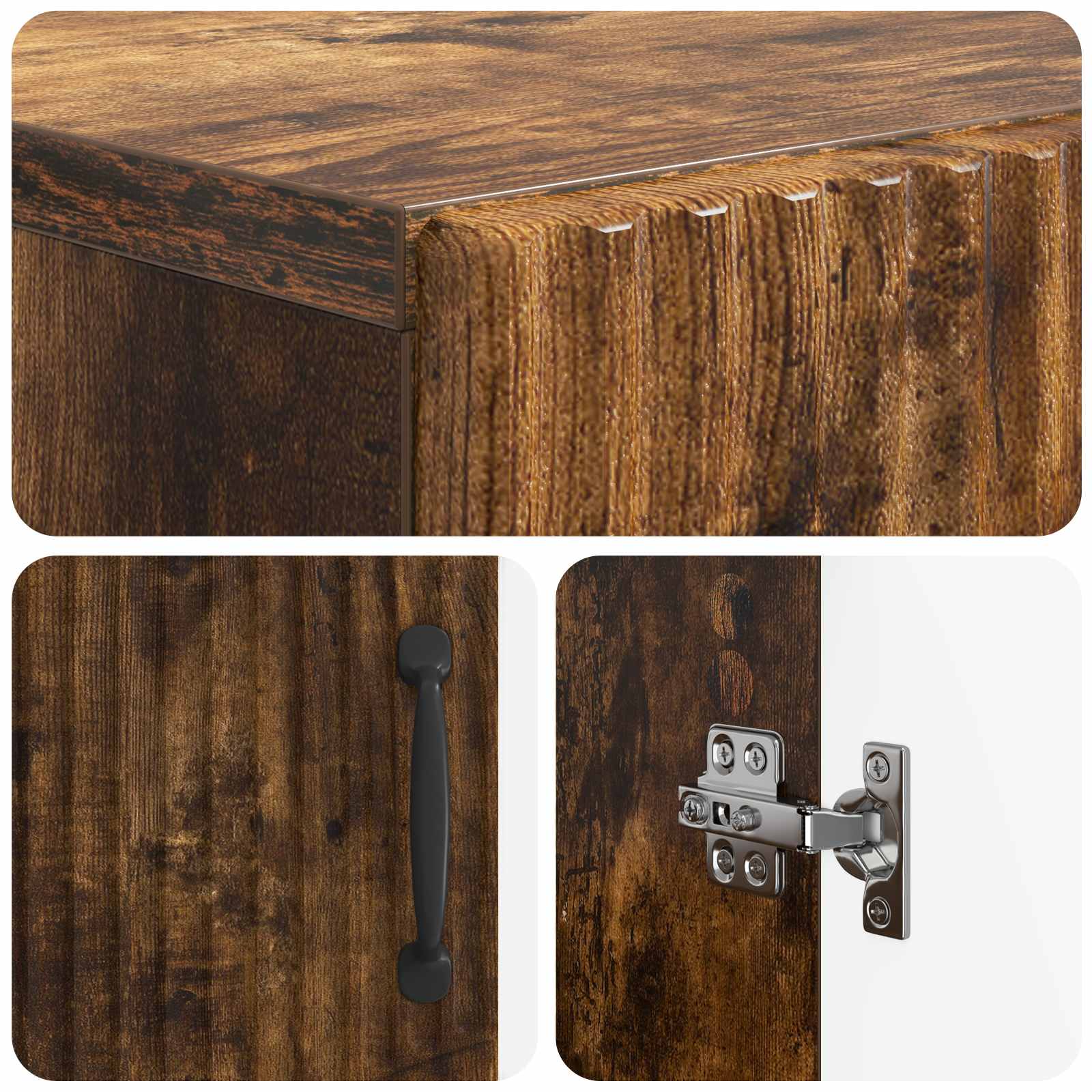 Mobile per scarpe HOORN 59,5 x 39,5 x 87 cm Rovere Fumo
