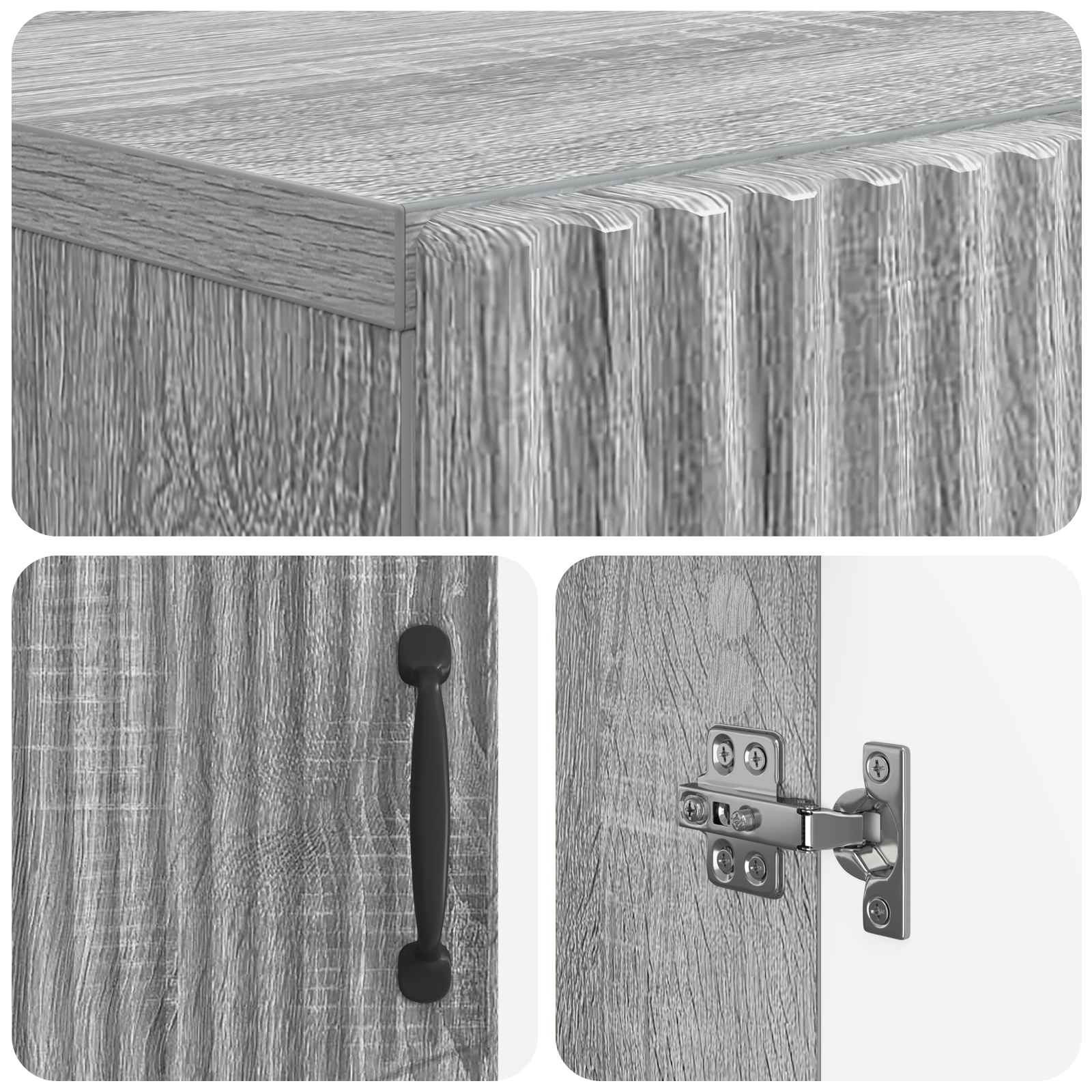 Mobile per scarpe HOORN 59,5 x 39,5 x 87 cm Sonoma grigio