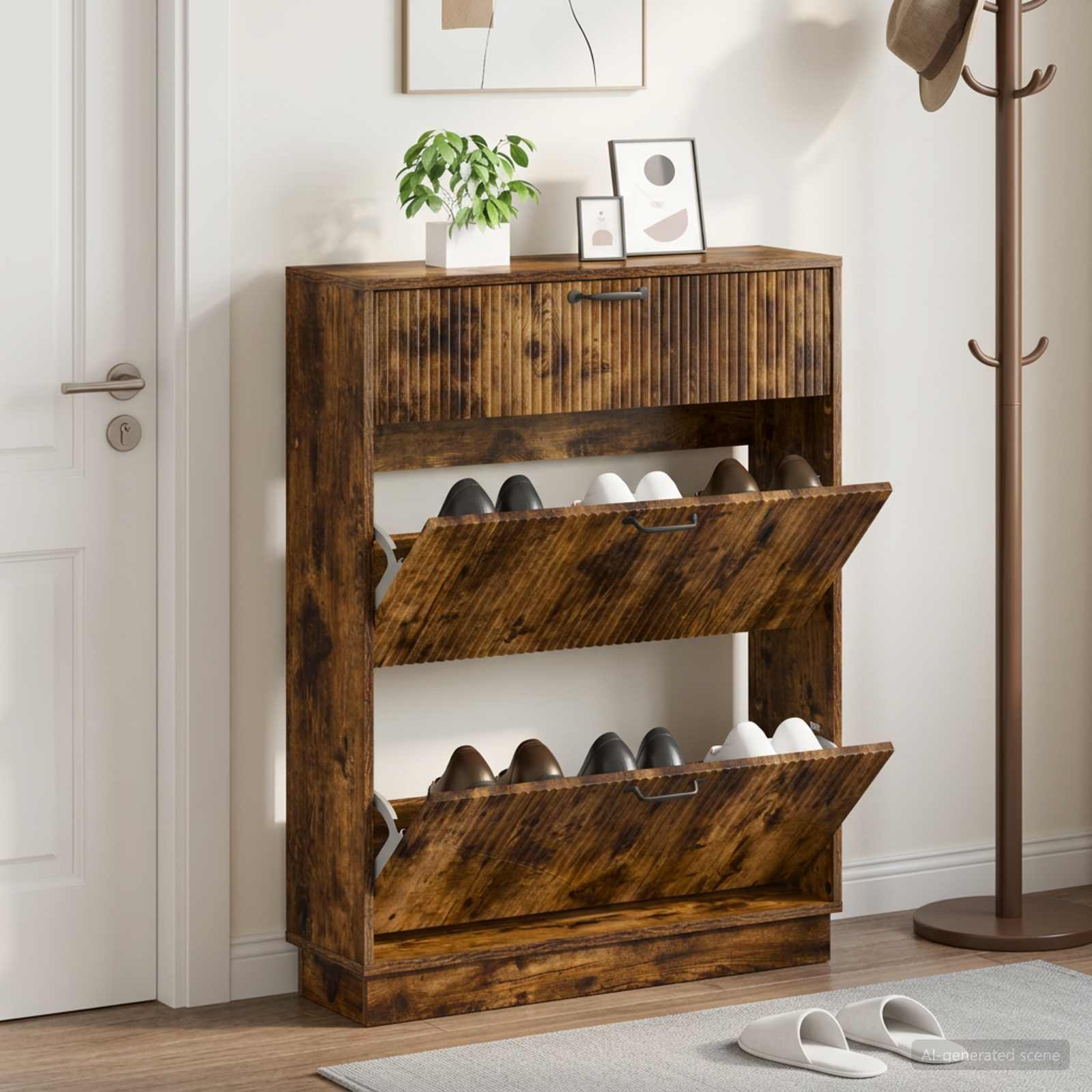 Mobile per scarpe HOORN 78 x 24 x 100 cm Legno ingegnerizzato
