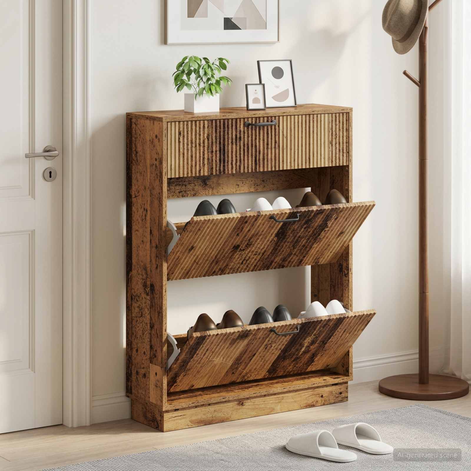 Mobile per scarpe HOORN 78 x 24 x 100 cm Legno ingegnerizzato