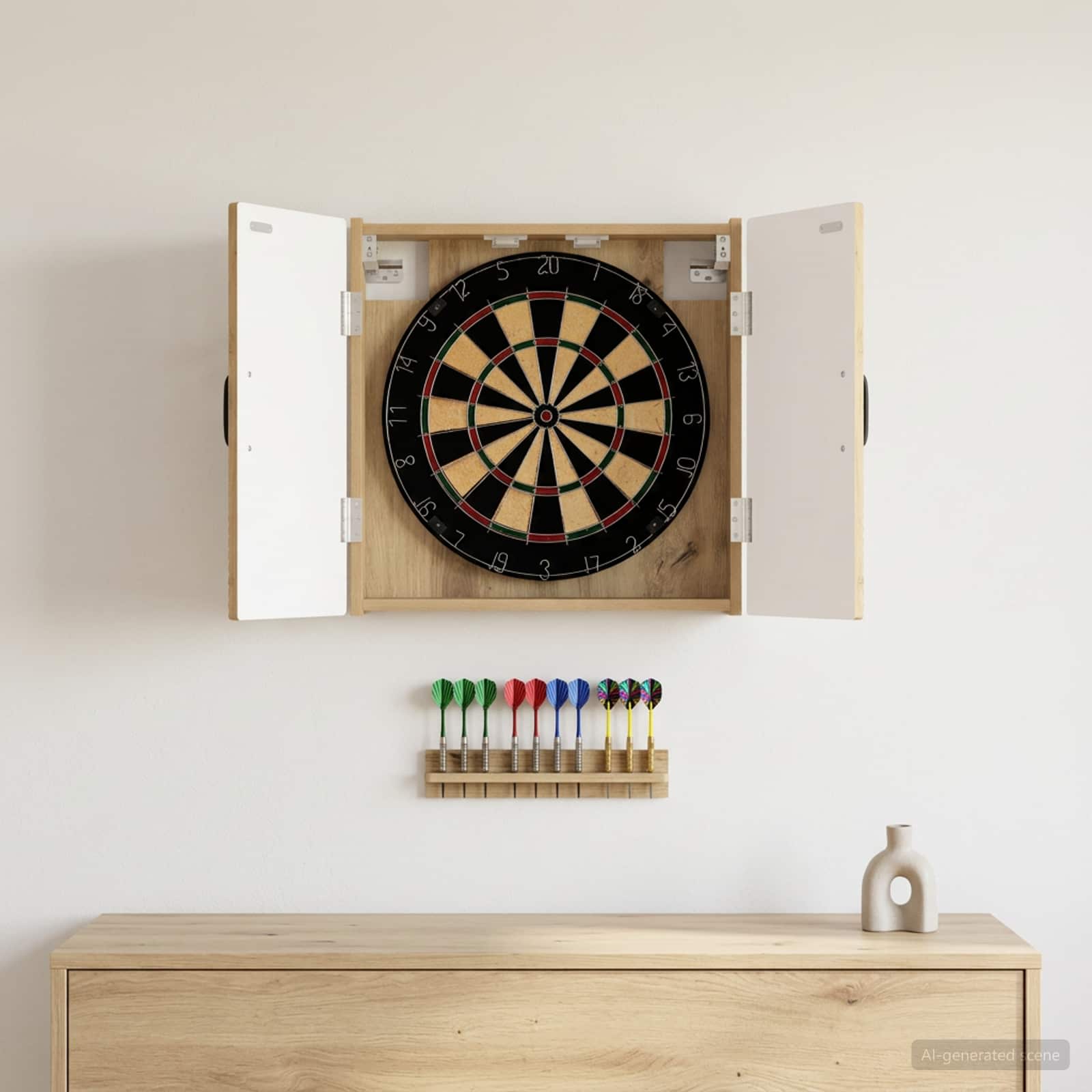 Armadio per Dartboard HOORN Rovere Artigianale