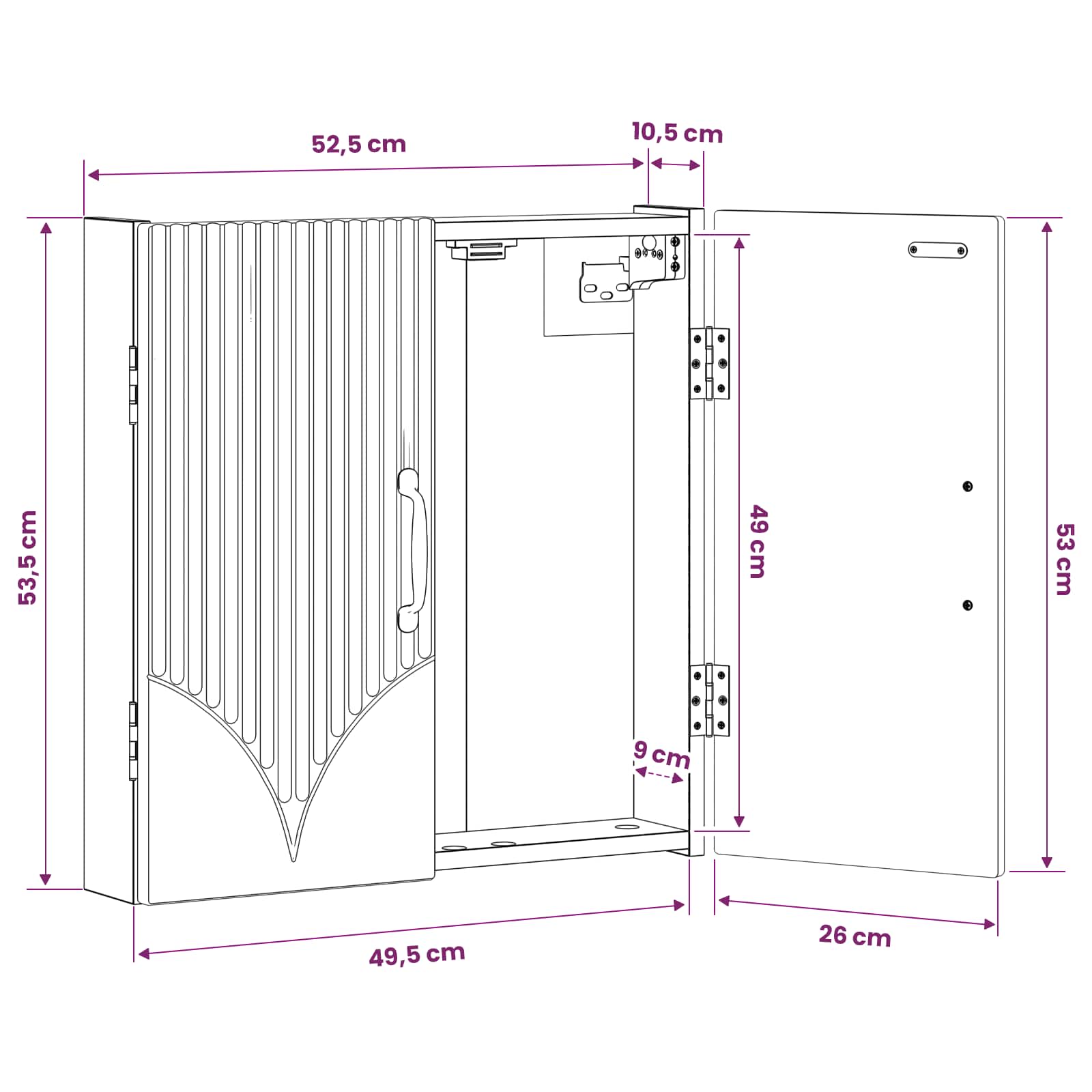 Armadio per Dartboard HOORN Rovere Artigianale