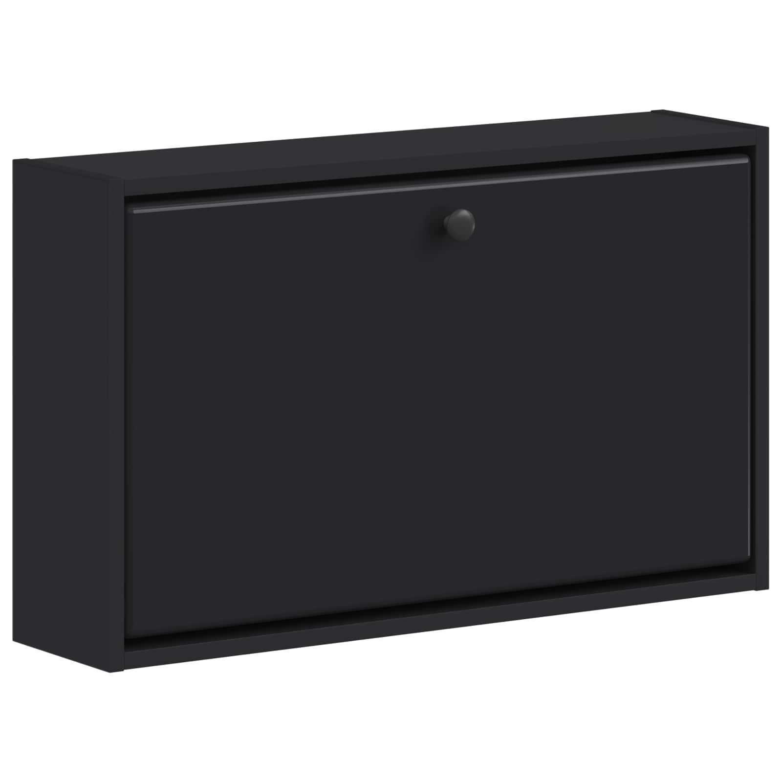Mobiletto per Scarpe da Muro BREDA 71 x 17 x 43 cm Nero