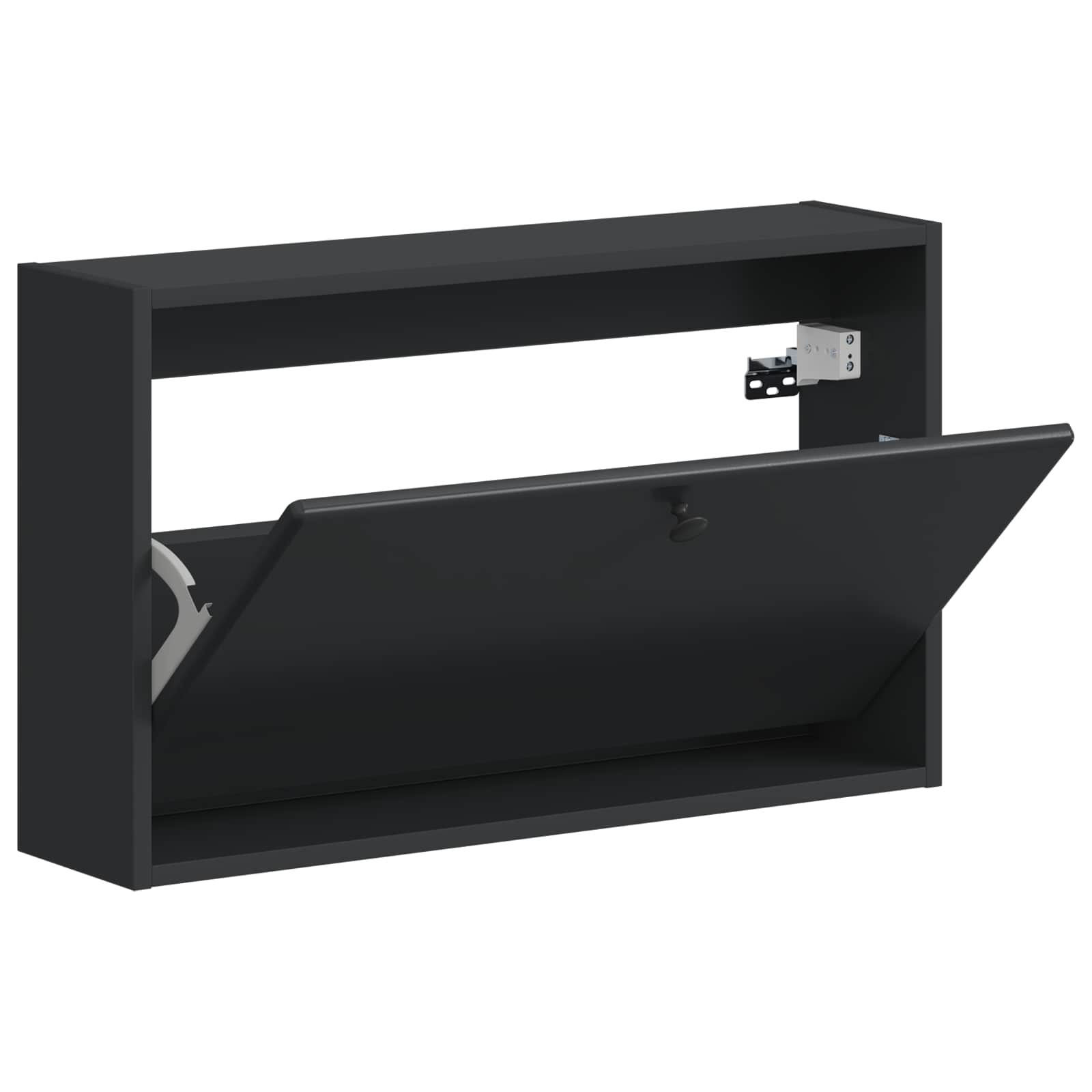 Mobiletto per Scarpe da Muro BREDA 71 x 17 x 43 cm Nero