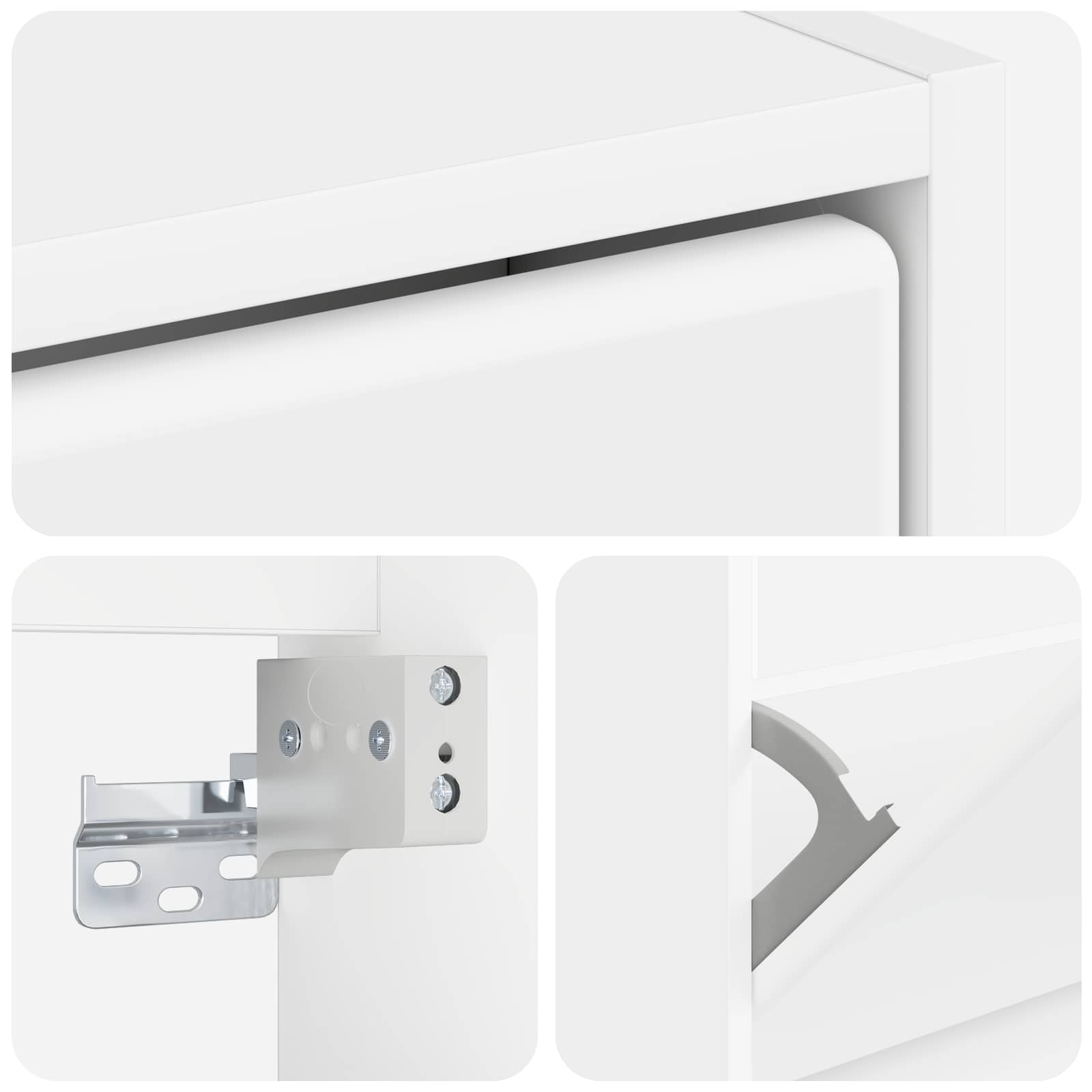 Mobiletto per Scarpe da Muro BREDA 71 x 17 x 86 cm Bianco