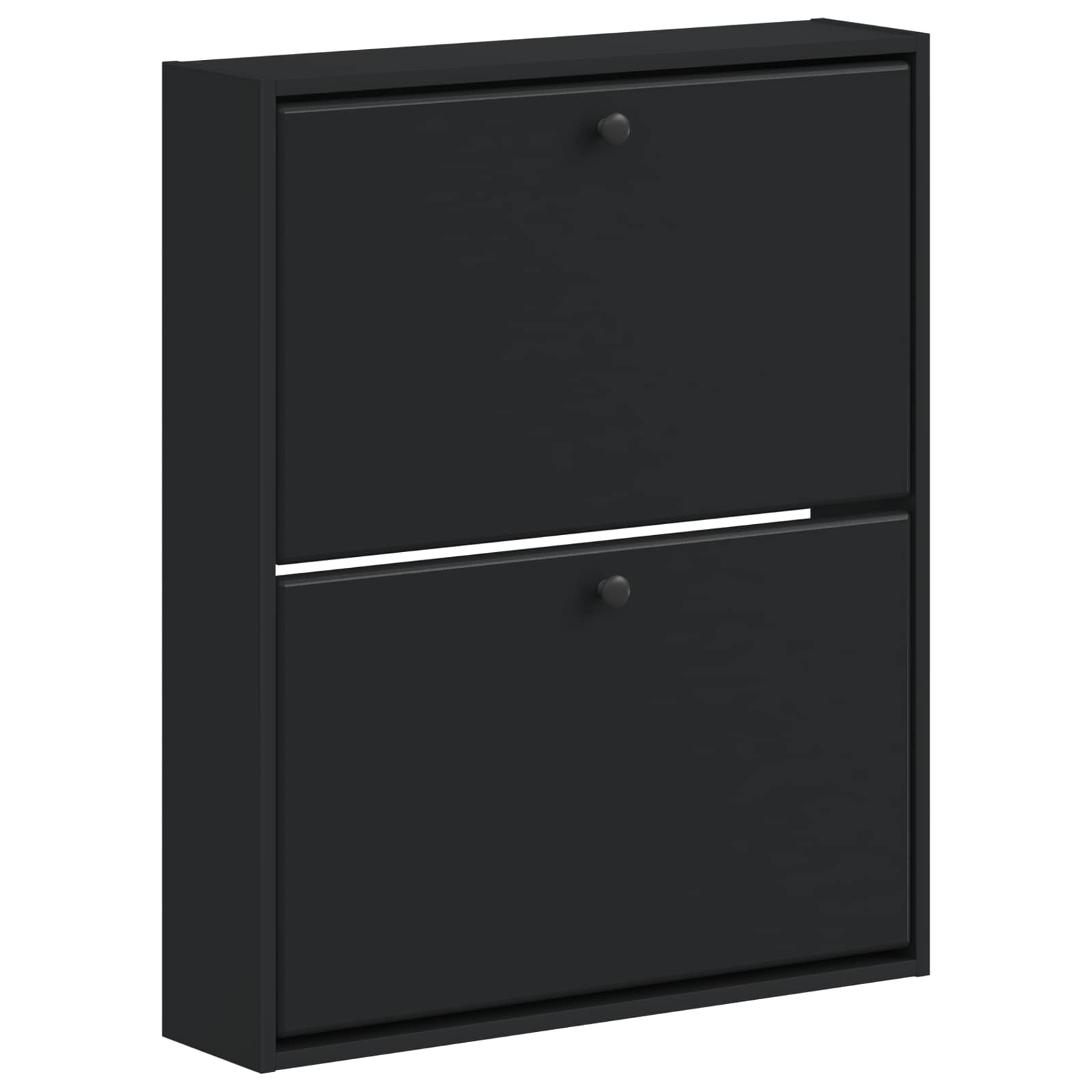 Mobiletto per Scarpe da Muro BREDA 71 x 17 x 86 cm Nero