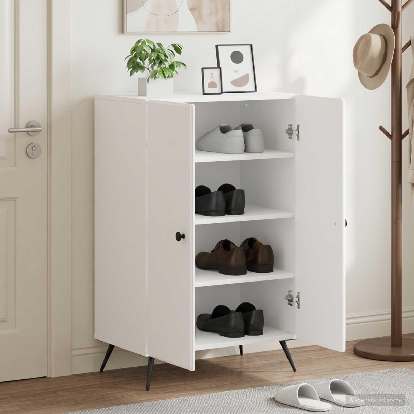 Mobile per scarpe BREDA 59,5 x 39,5 x 90 cm Bianco