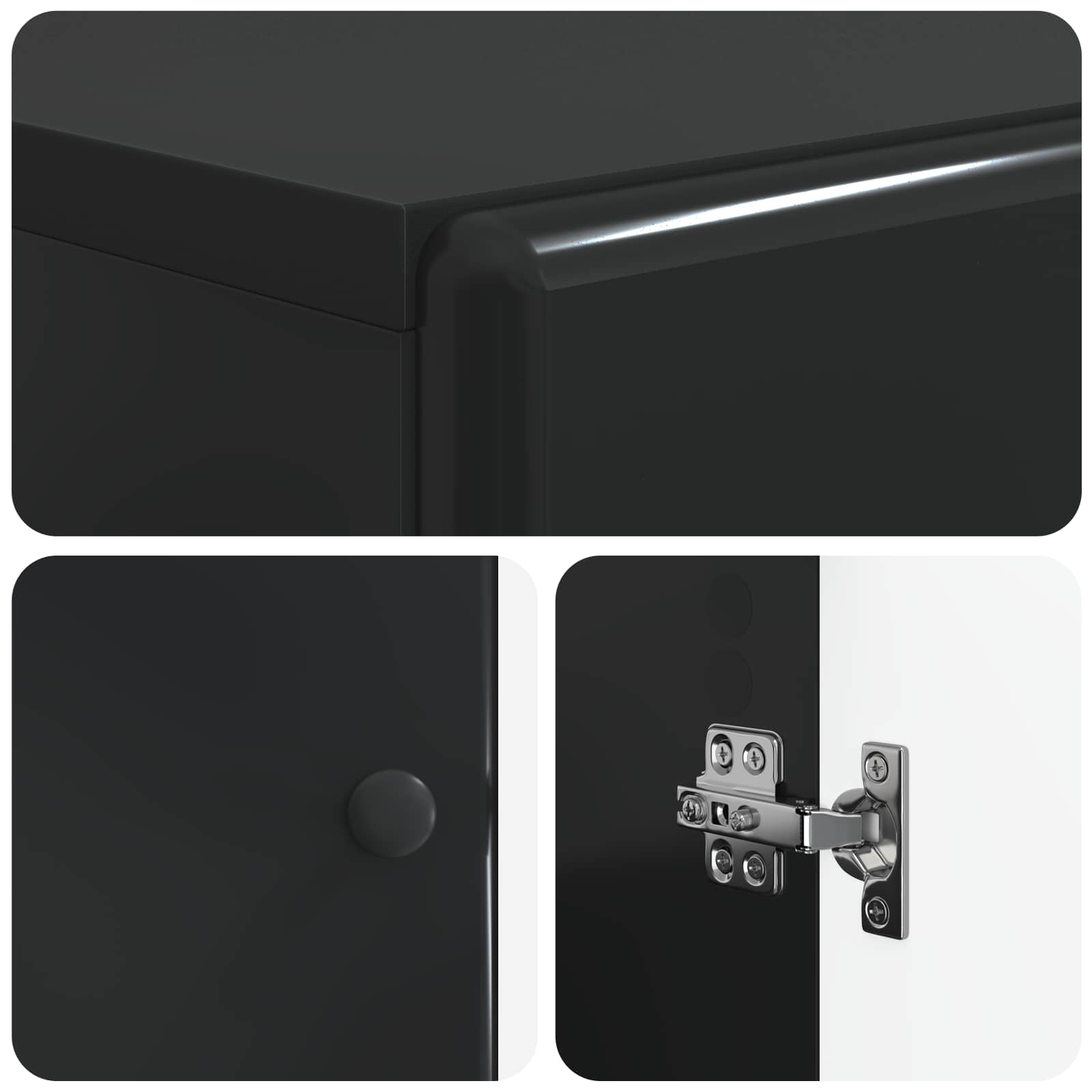 Mobile per scarpe BREDA 59,5 x 39,5 x 90 cm Nero