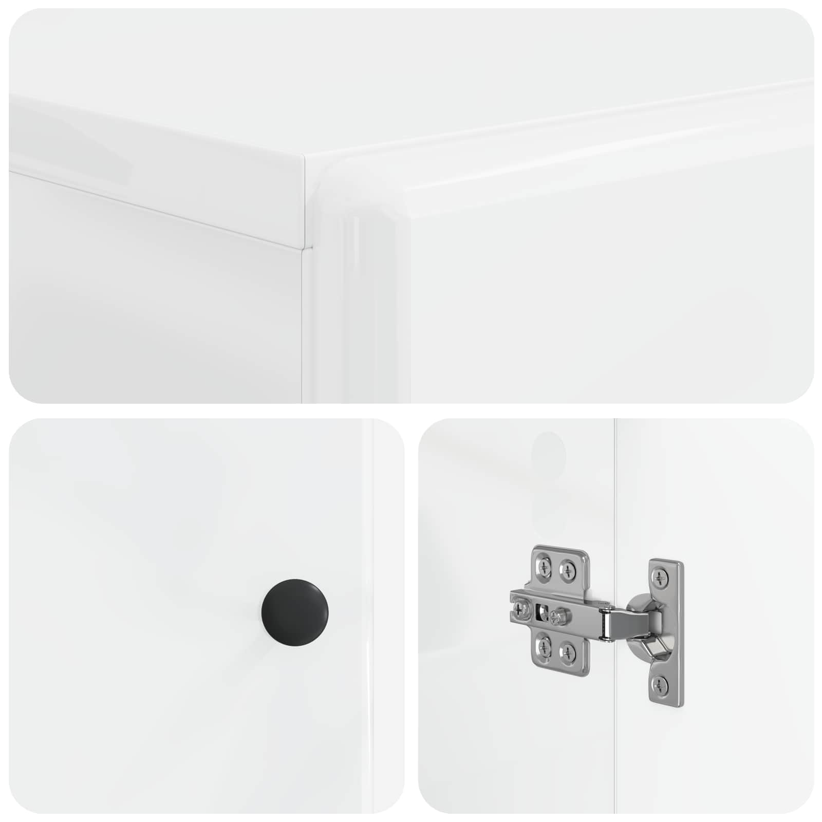 Mobile per scarpe BREDA 59,5 x 39,5 x 90 cm Bianco Lucido
