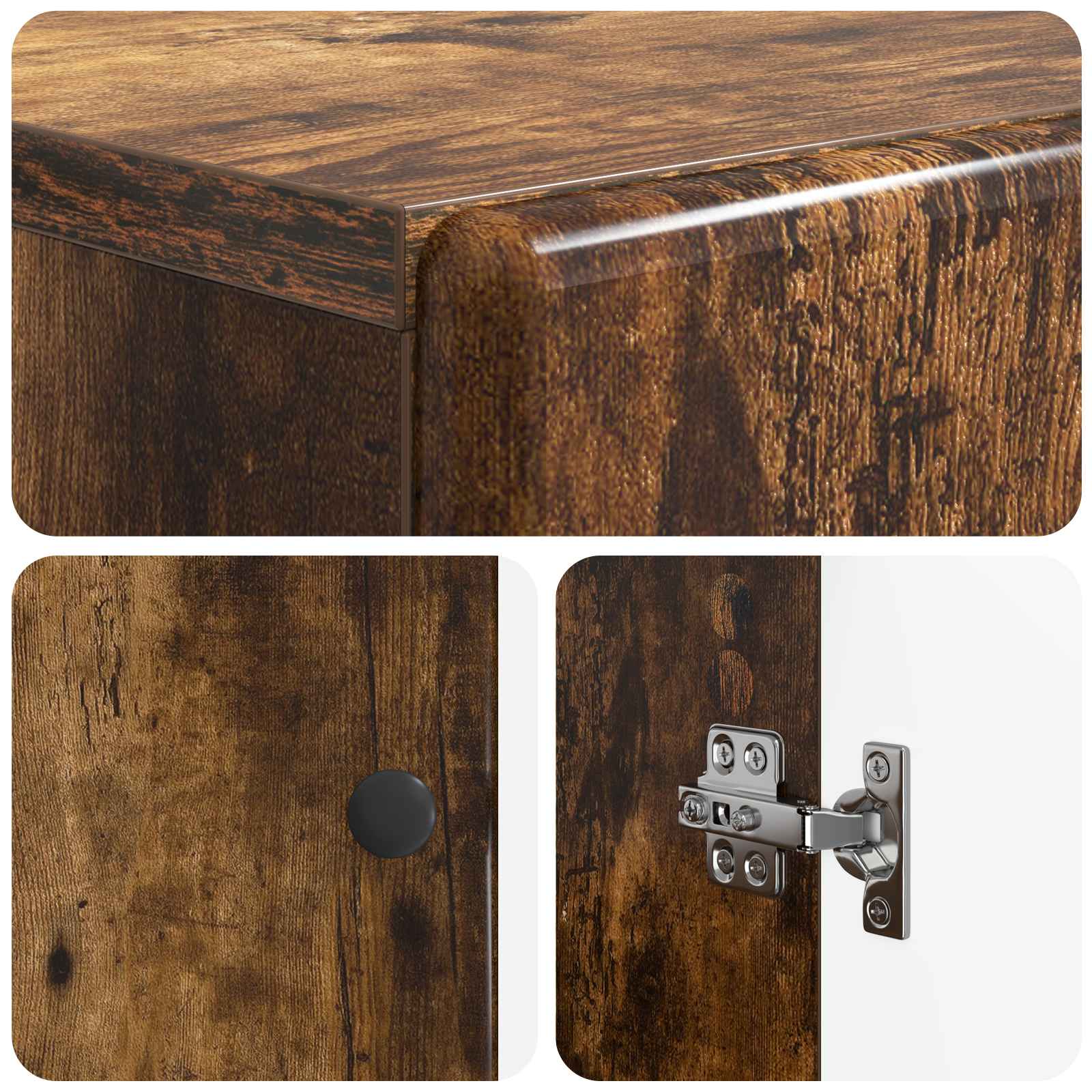 Mobile per scarpe BREDA 59,5 x 39,5 x 90 cm Rovere Fumo