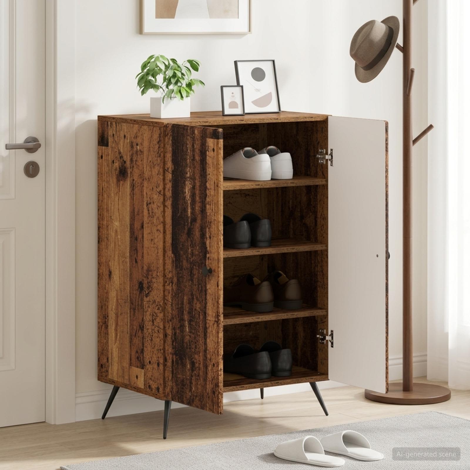 Mobile per scarpe BREDA 59,5 x 39,5 x 90 cm Legno antico
