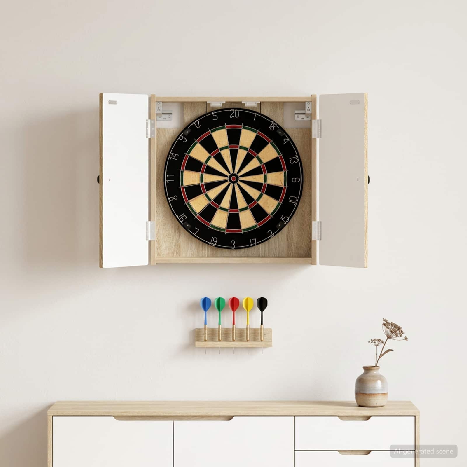 Armadio per Dartboard BREDA Rovere Sonoma 52,5 x 10,5 x 53,5 cm