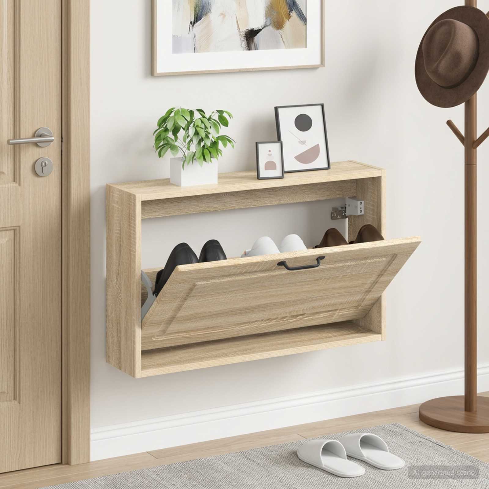 Mobiletto per Scarpe da Muro UTRECHT 71 x 17 x 43 cm