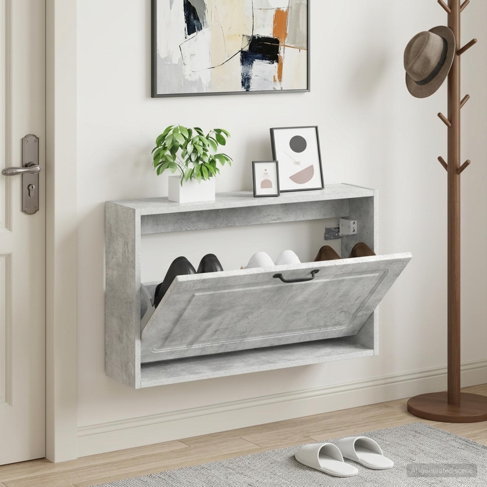 Mobiletto per Scarpe da Muro UTRECHT 71 x 17 x 43 cm
