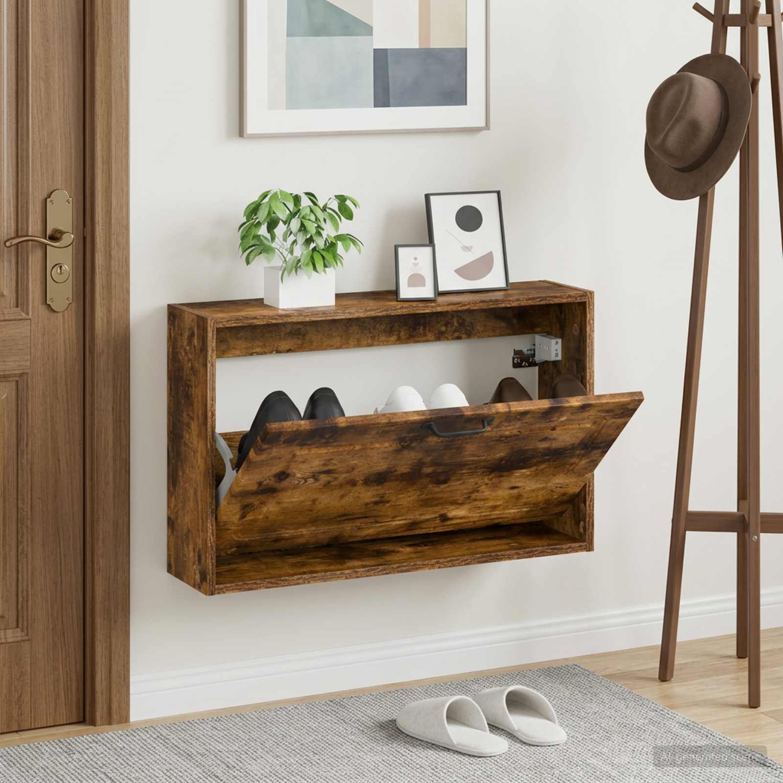 Mobiletto per Scarpe da Muro UTRECHT 71 x 17 x 43 cm