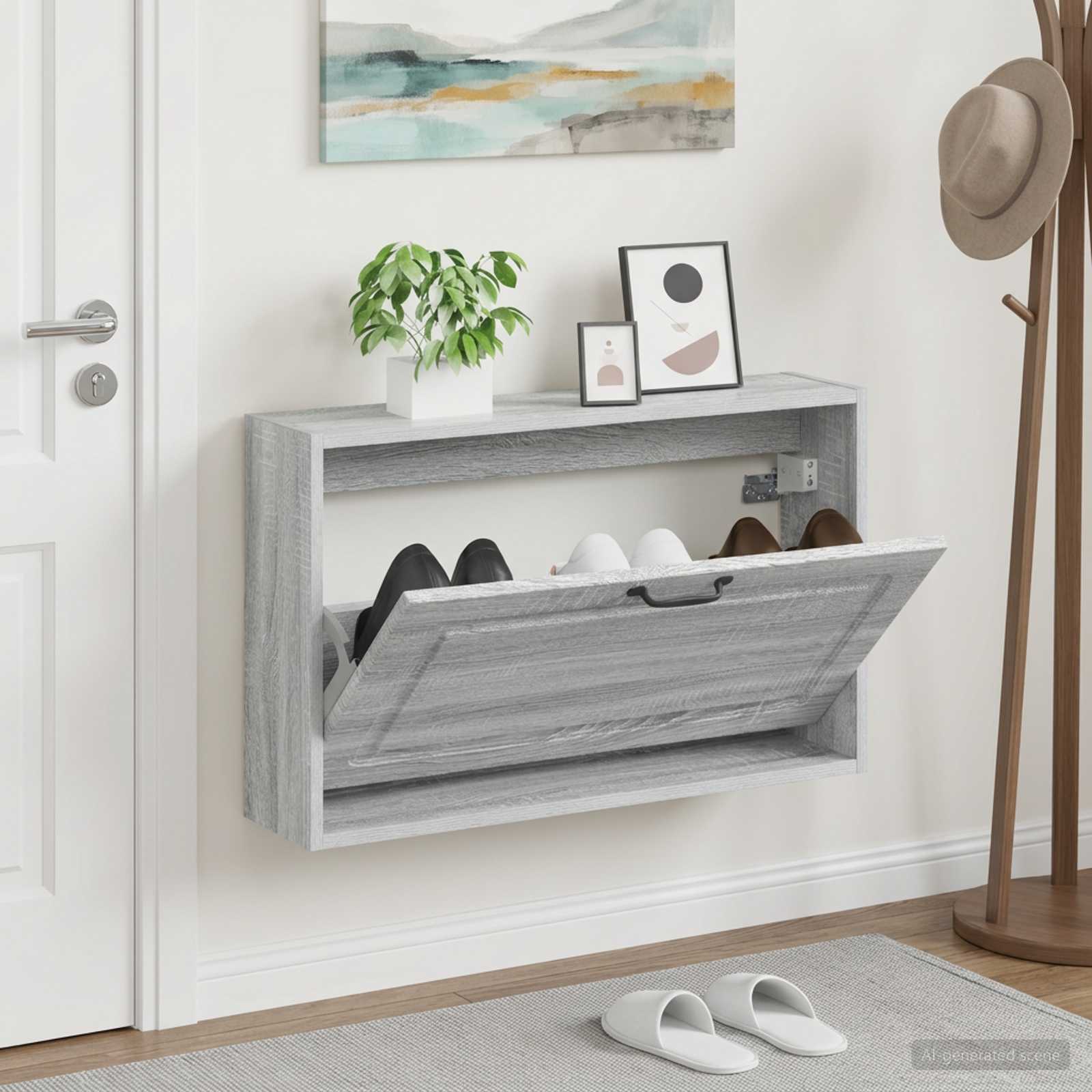 Mobiletto per Scarpe da Muro UTRECHT 71 x 17 x 43 cm