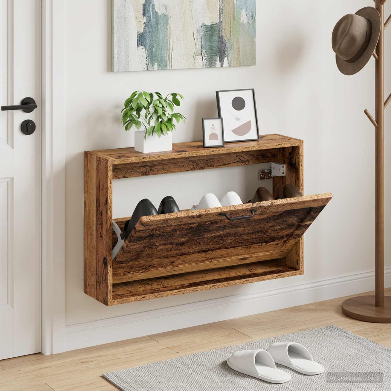 Mobiletto per Scarpe da Muro UTRECHT 71 x 17 x 43 cm