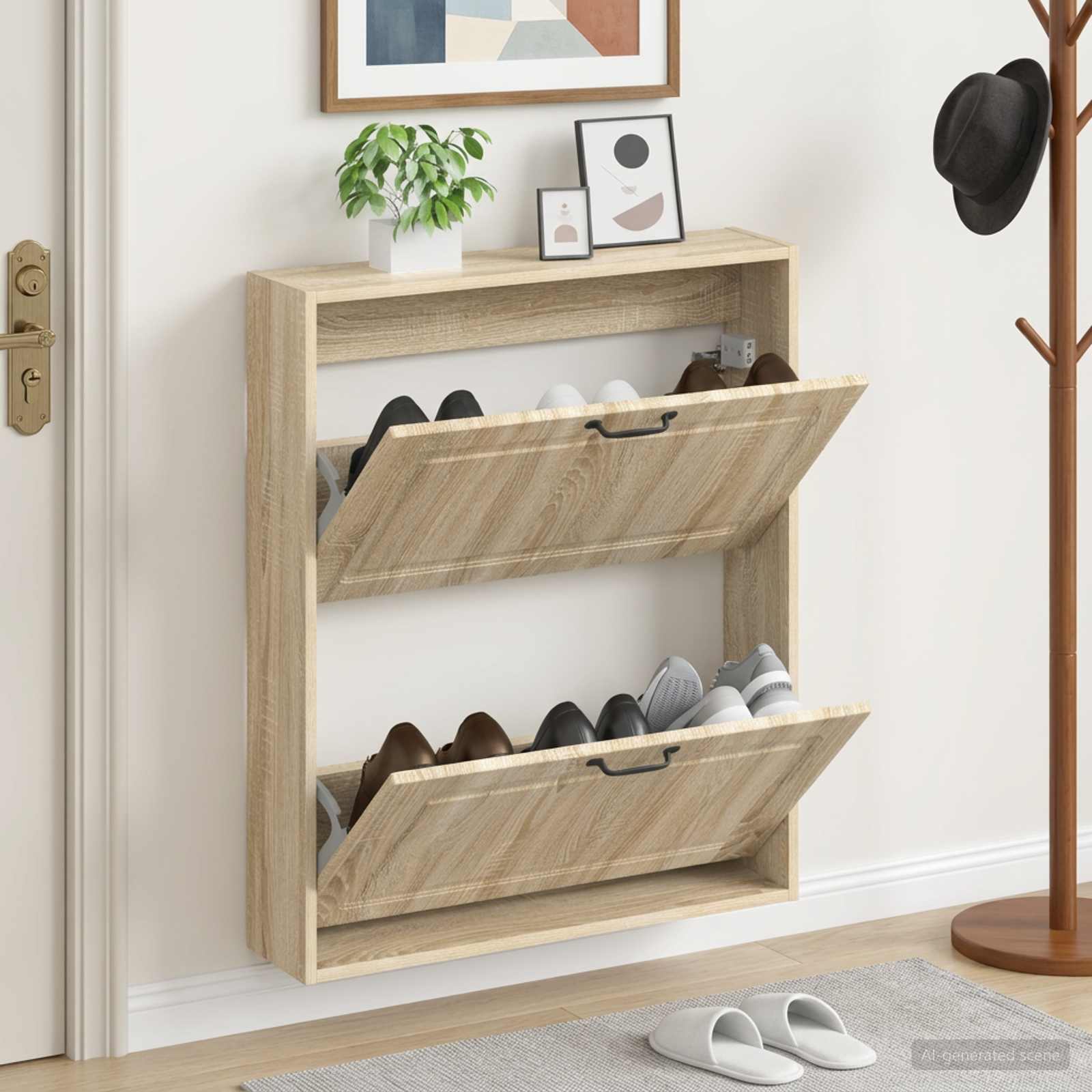 Mobiletto per Scarpe da Muro UTRECHT 71 x 17 x 86 cm