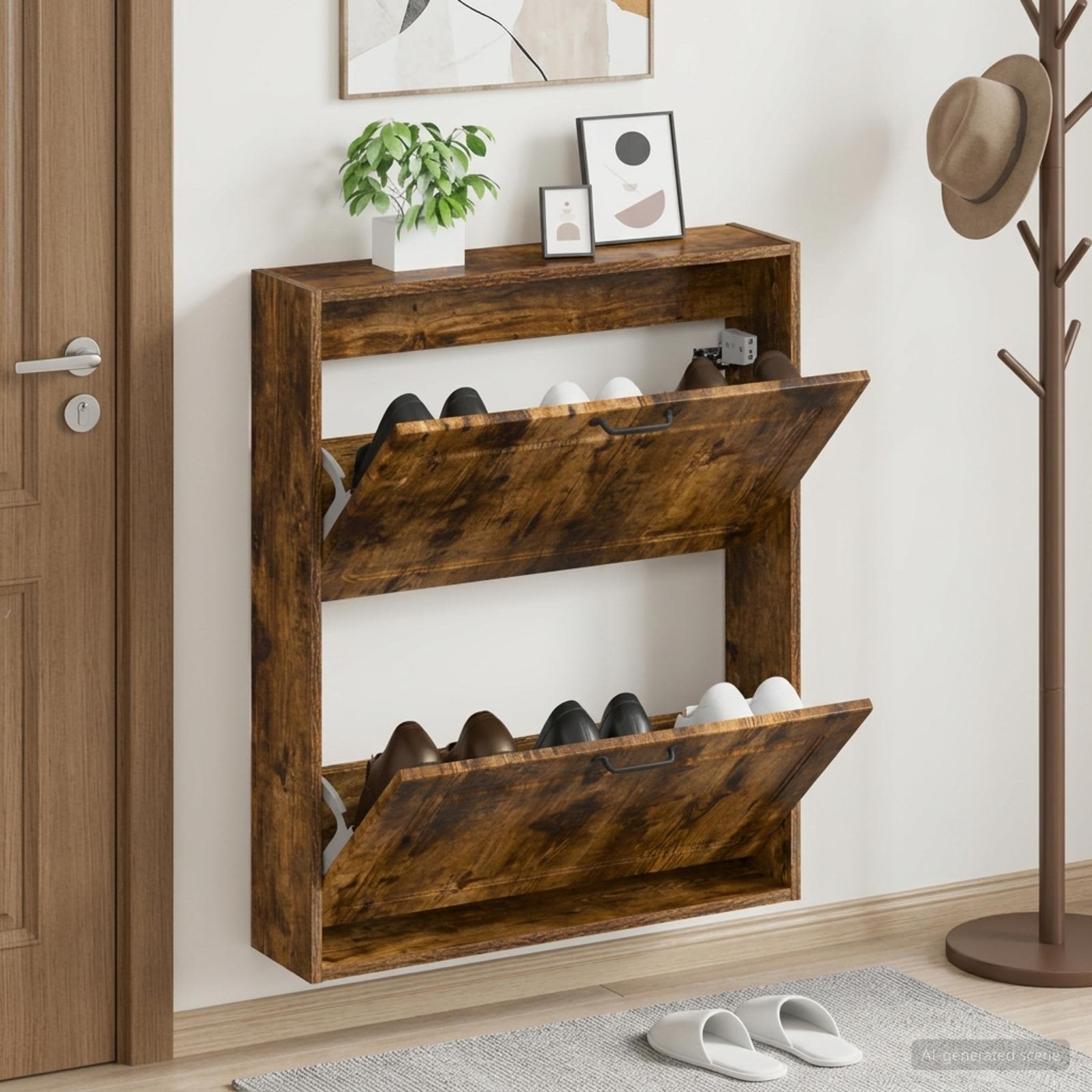 Mobiletto per Scarpe da Muro UTRECHT 71 x 17 x 86 cm