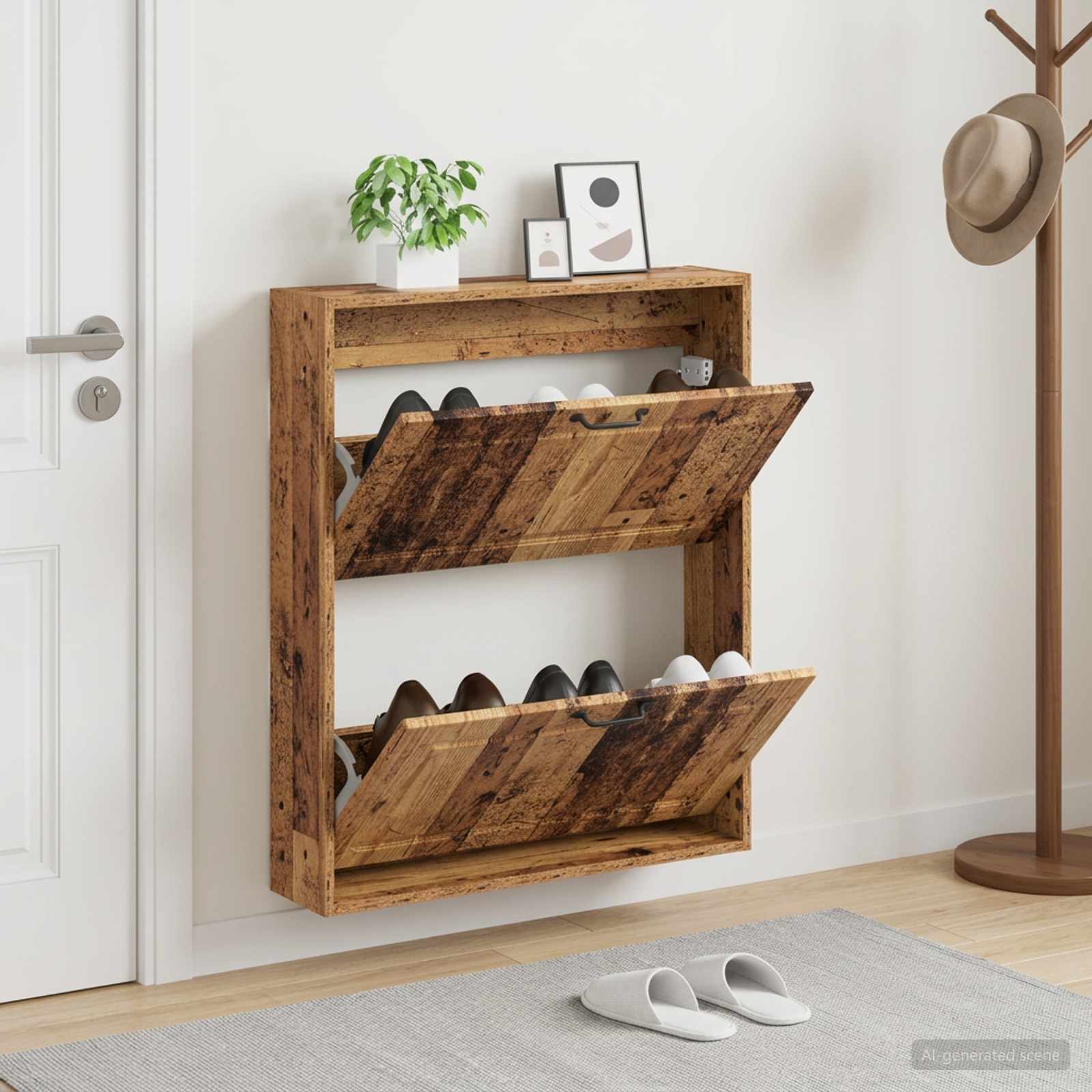 Mobiletto per Scarpe da Muro UTRECHT 71 x 17 x 86 cm