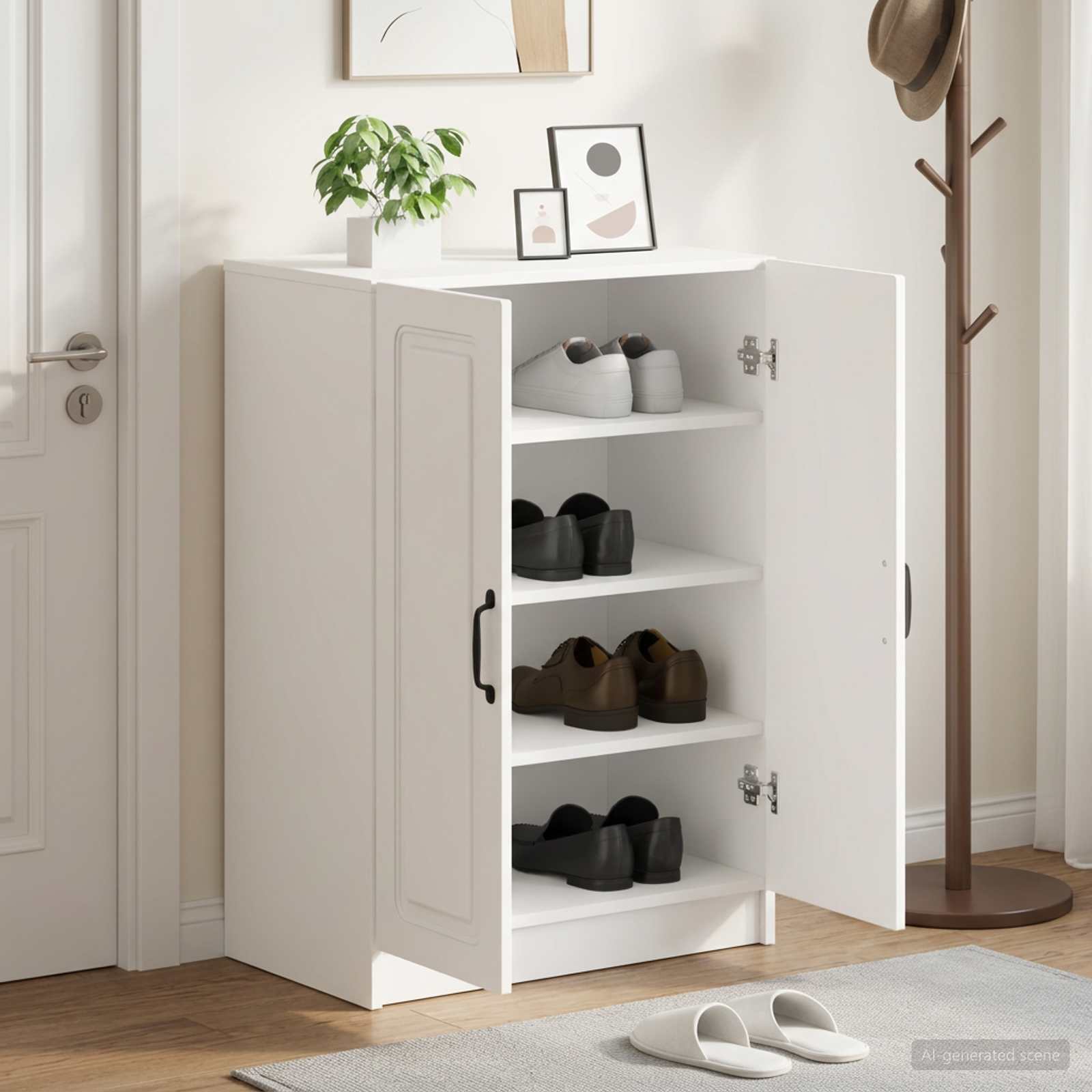 Mobile per scarpe UTRECHT 59,5 x 39,5 x 87 cm Bianco