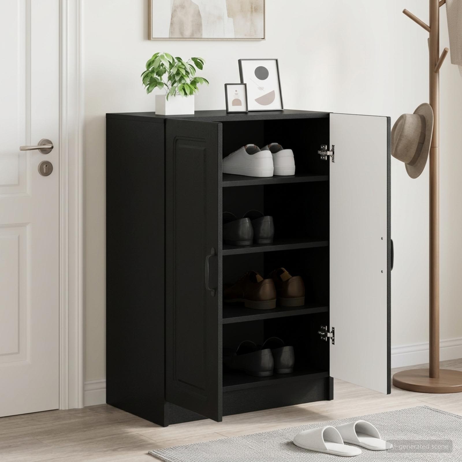 Mobile per scarpe UTRECHT 59,5 x 39,5 x 87 cm Nero