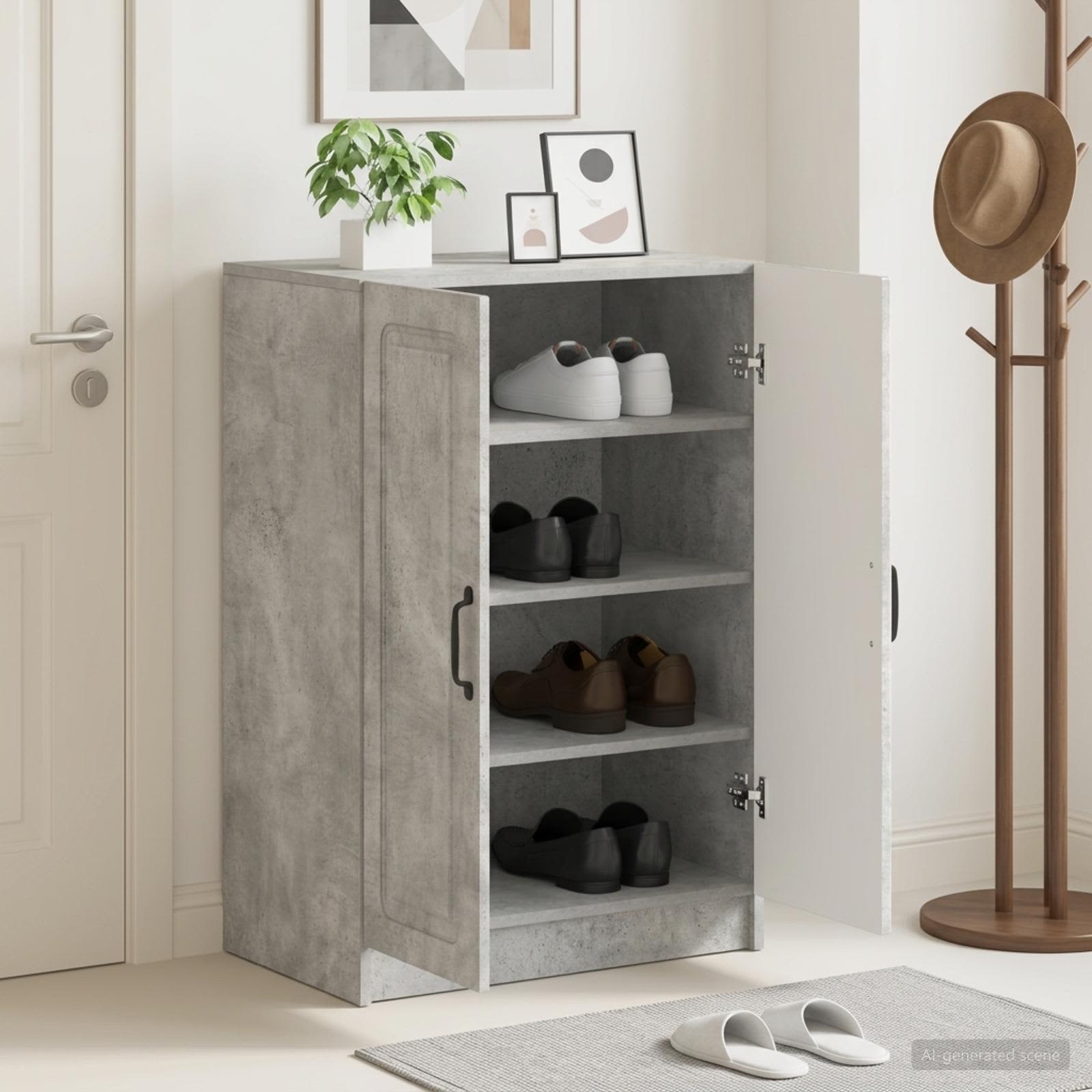 Mobile per scarpe UTRECHT 59,5 x 39,5 x 87 cm Grigio Cemento