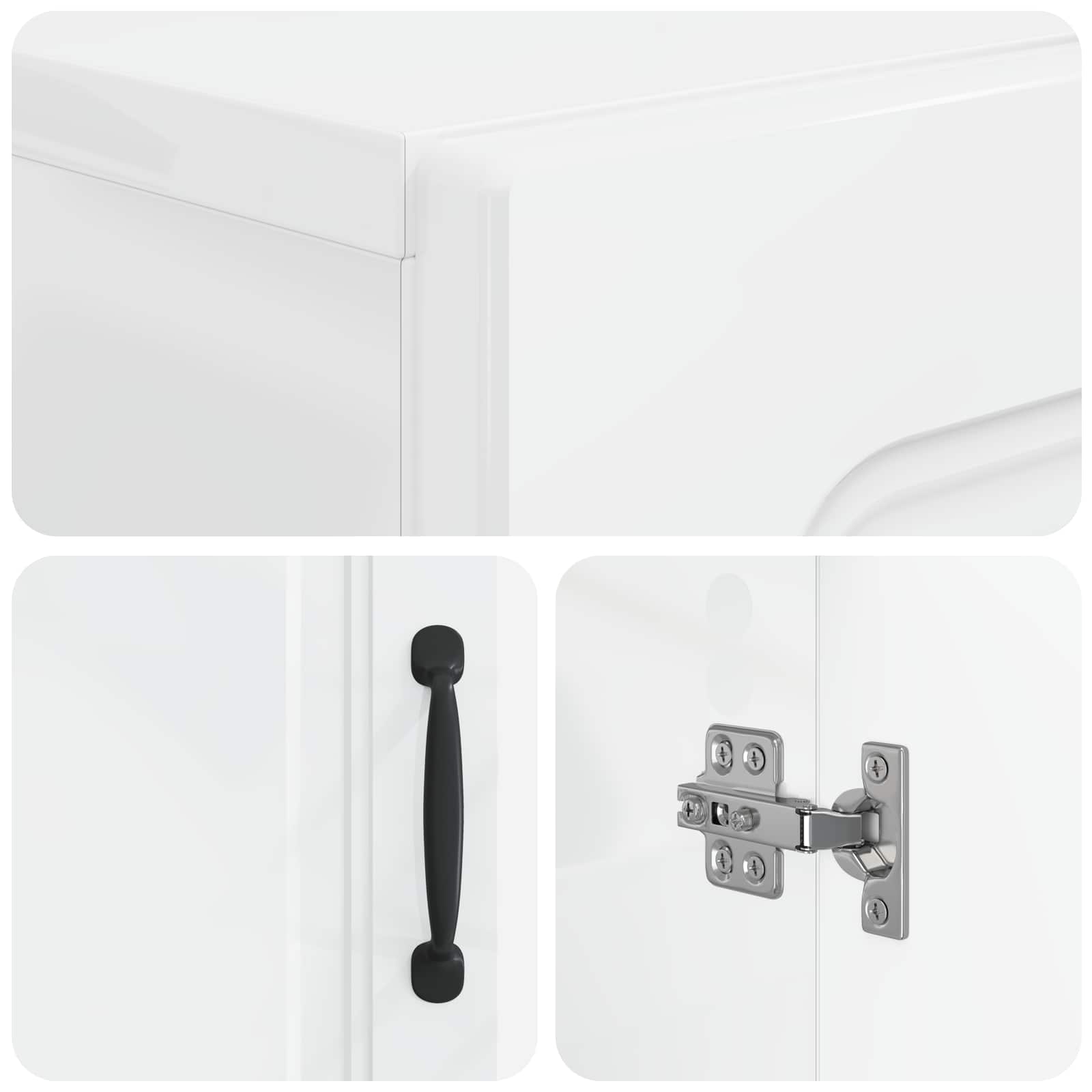 Mobile per scarpe UTRECHT 59,5 x 39,5 x 87 cm Bianco Lucido