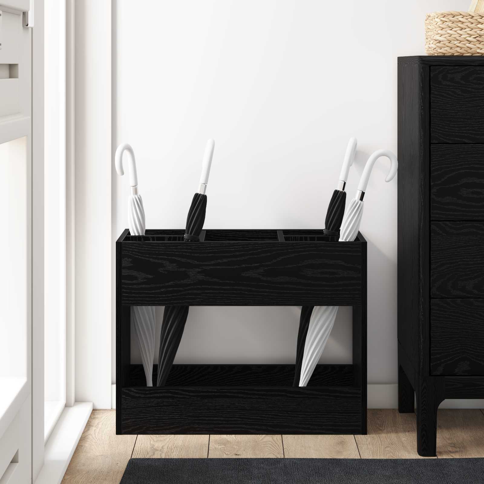 Supporto per Ombrellone Rovere Nero 65 x 24 x 50 cm