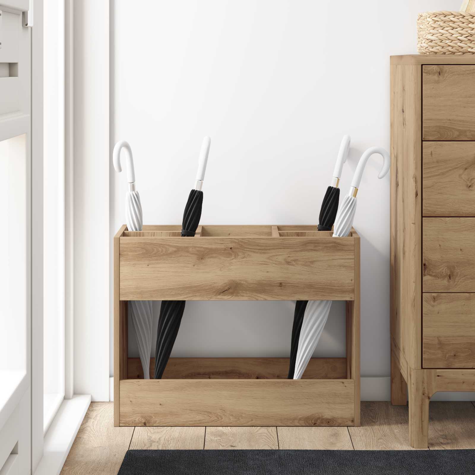Supporto per Ombrellone Rovere artigianale 65 x 24 x 50 cm