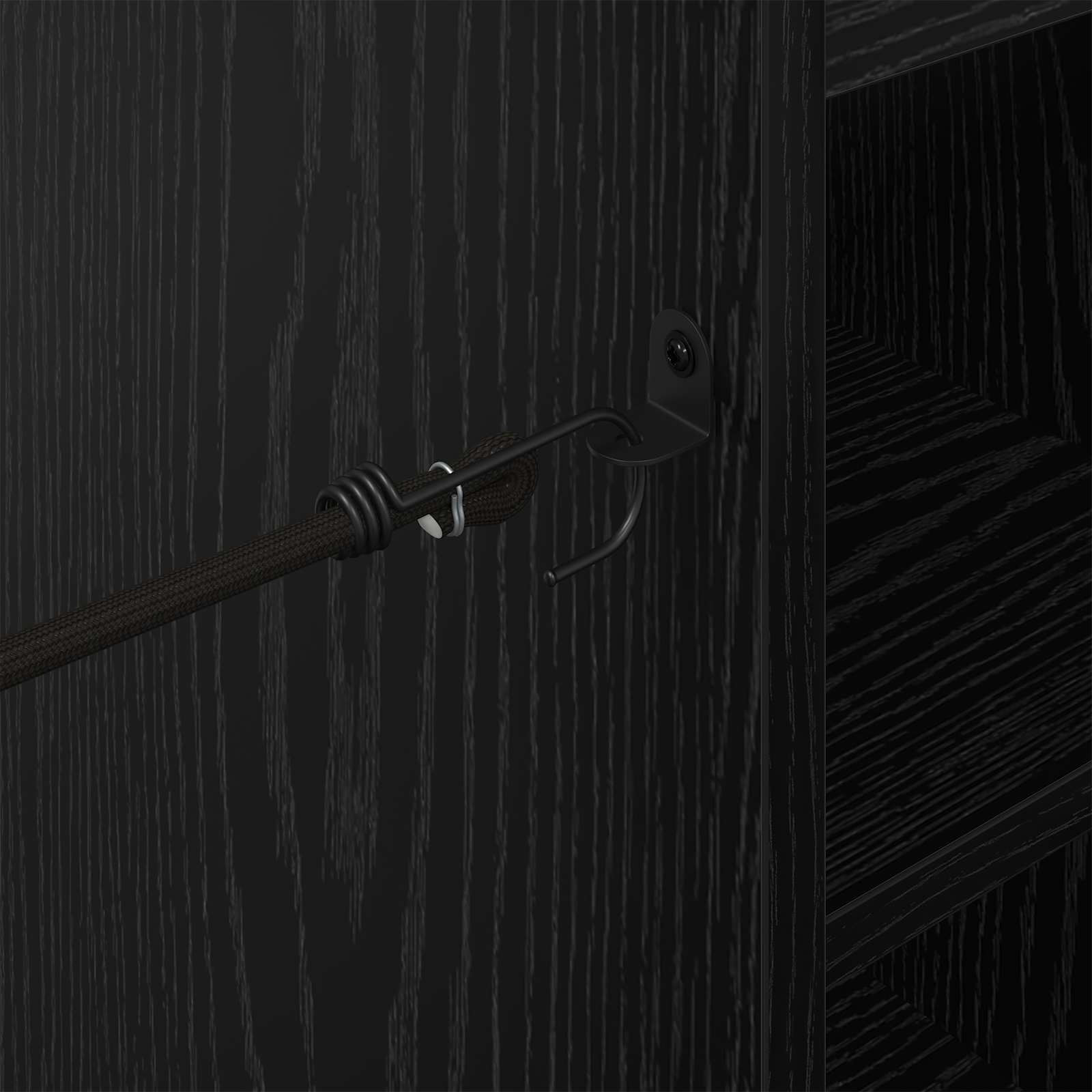 Armadio per Golf con ruota Rovere Nero 65 x 45 x 98 cm