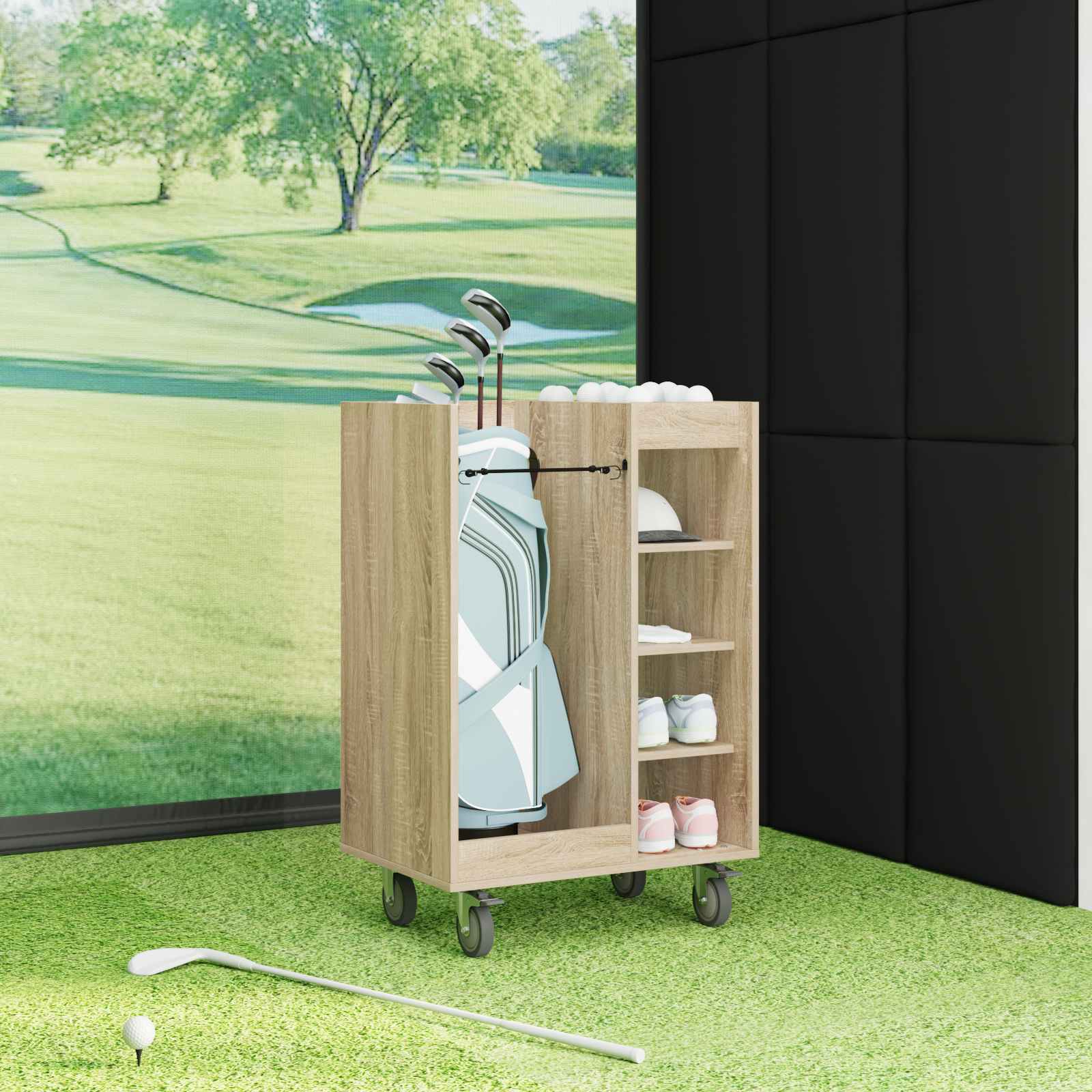 Armadio per Golf con ruota Rovere Sonoma 65 x 45 x 98 cm