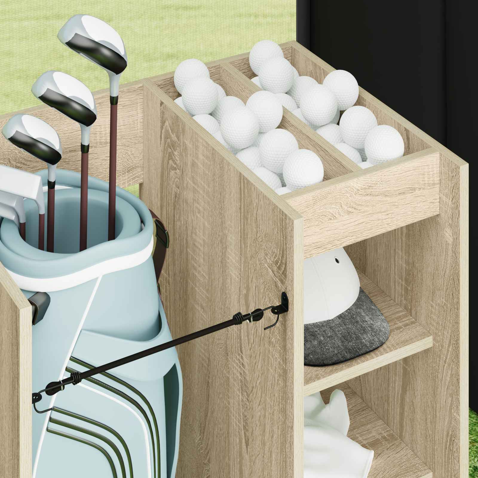 Armadio per Golf con ruota Rovere Sonoma 65 x 45 x 98 cm