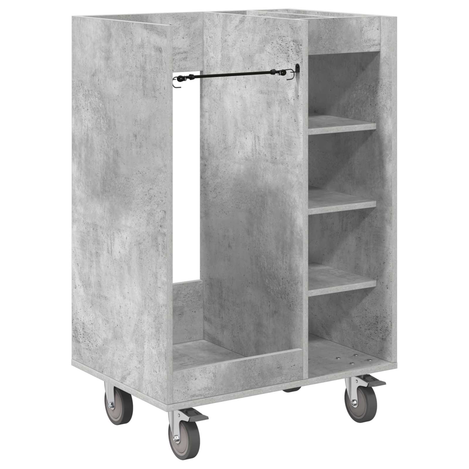 Armadio per Golf con ruota Grigio cemento 65 x 45 x 98 cm