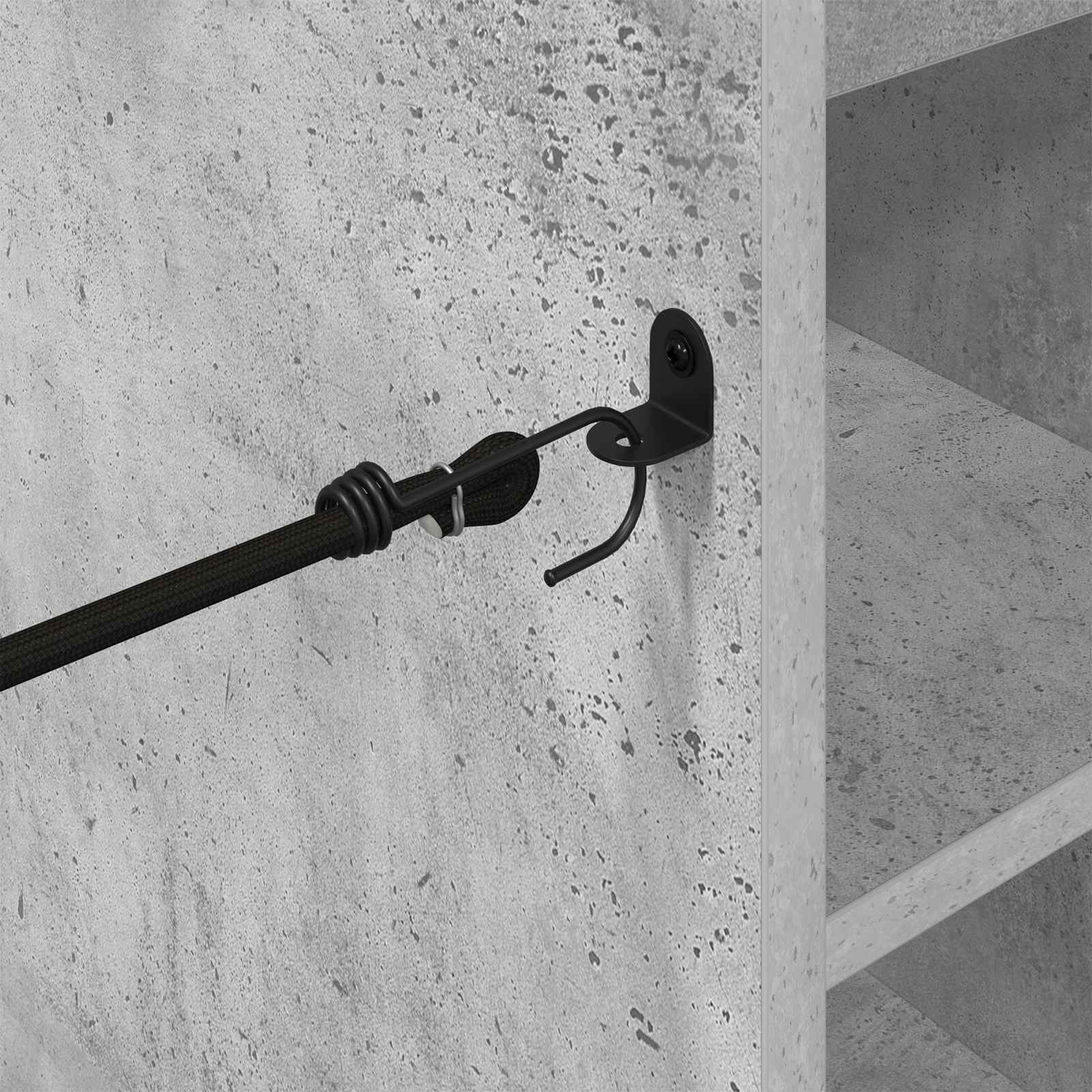Armadio per Golf con ruota Grigio cemento 65 x 45 x 98 cm
