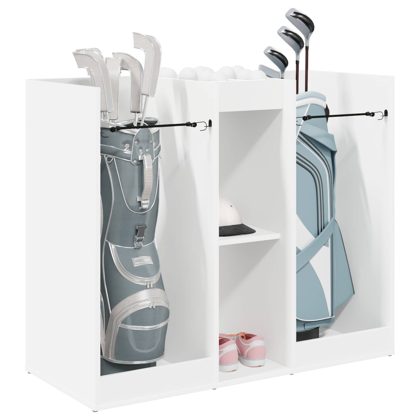 Armadio per Golf Tinta unita Bianco 102 x 45 x 85,5 cm