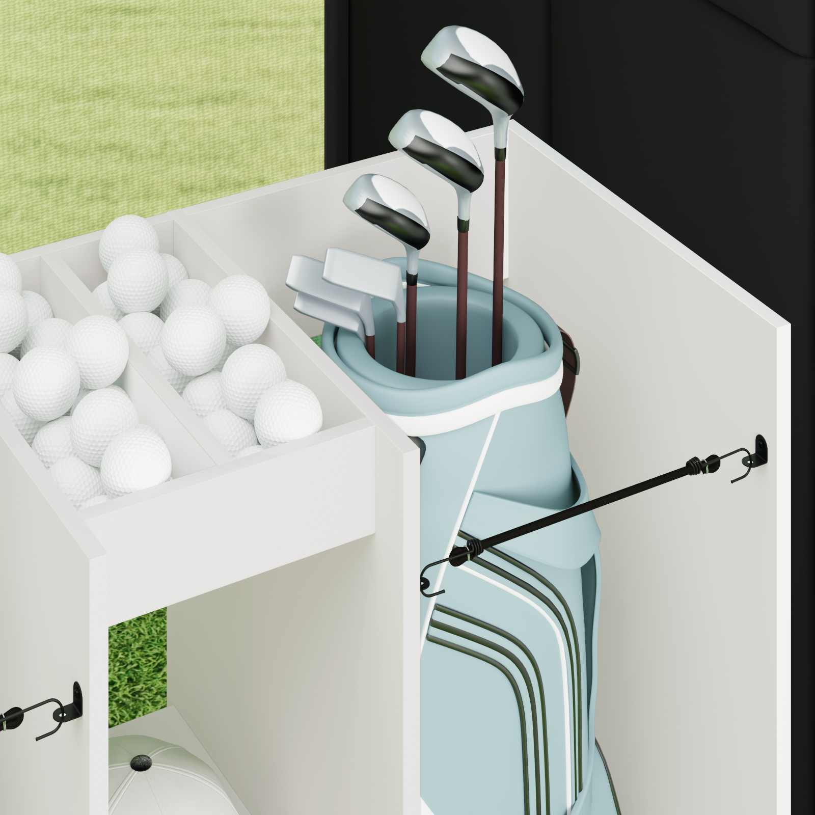 Armadio per Golf Tinta unita Bianco 102 x 45 x 85,5 cm
