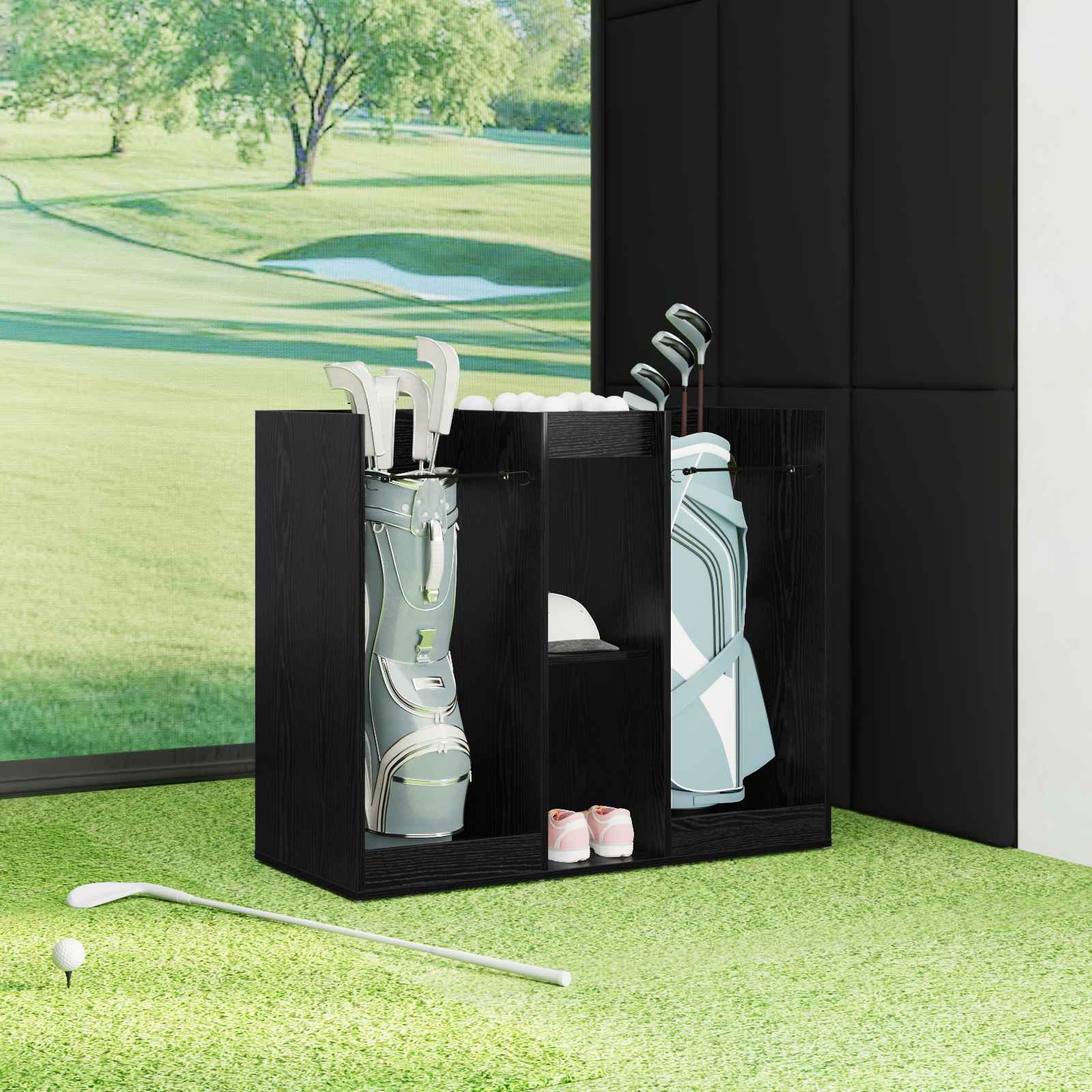 Armadio per Golf Tinta unita Rovere Nero 102 x 45 x 85,5 cm