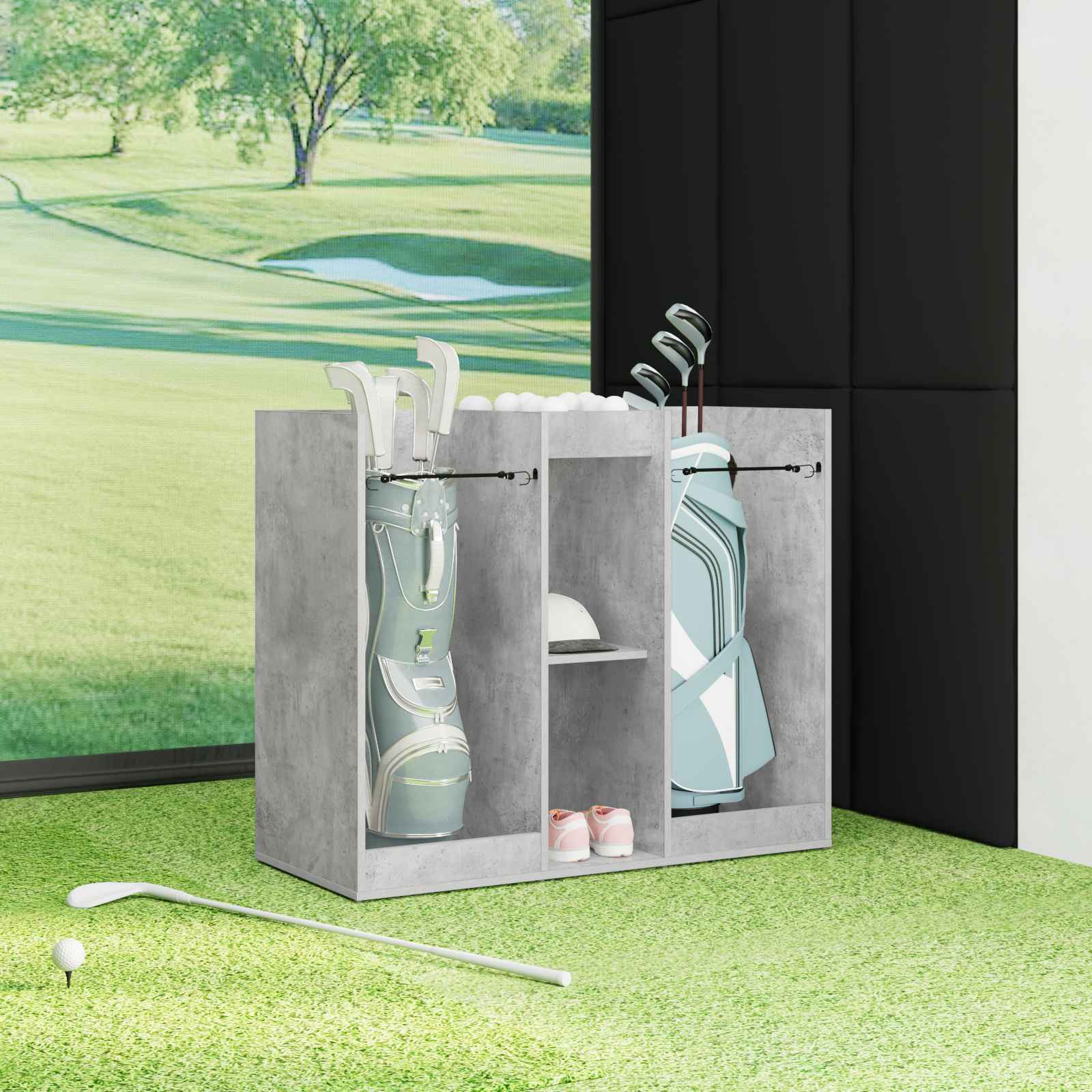 Armadio per Golf Tinta unita Grigio cemento 102 x 45 x 85,5 cm