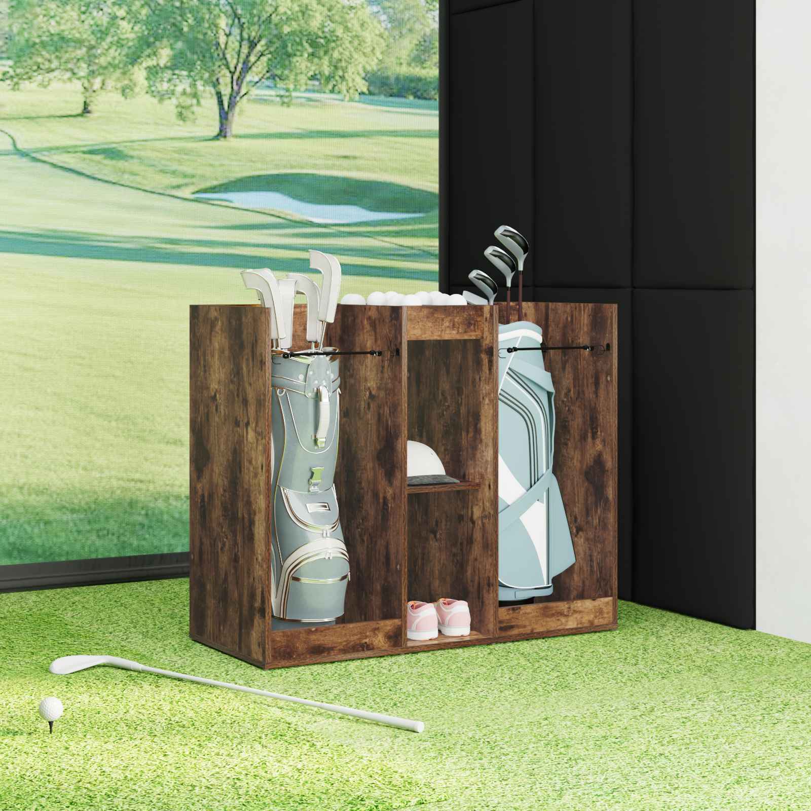 Armadio per Golf Tinta unita Rovere fumé 102 x 45 x 85,5 cm