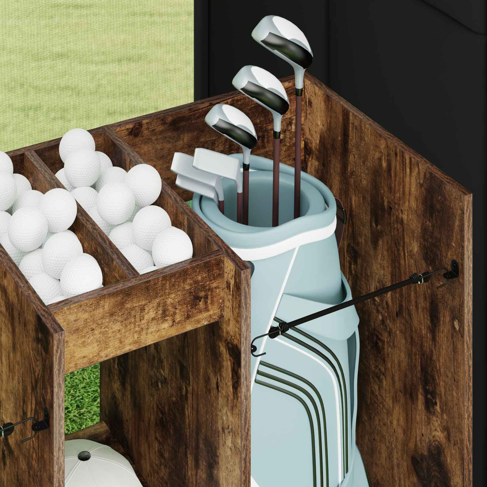 Armadio per Golf Tinta unita Rovere fumé 102 x 45 x 85,5 cm